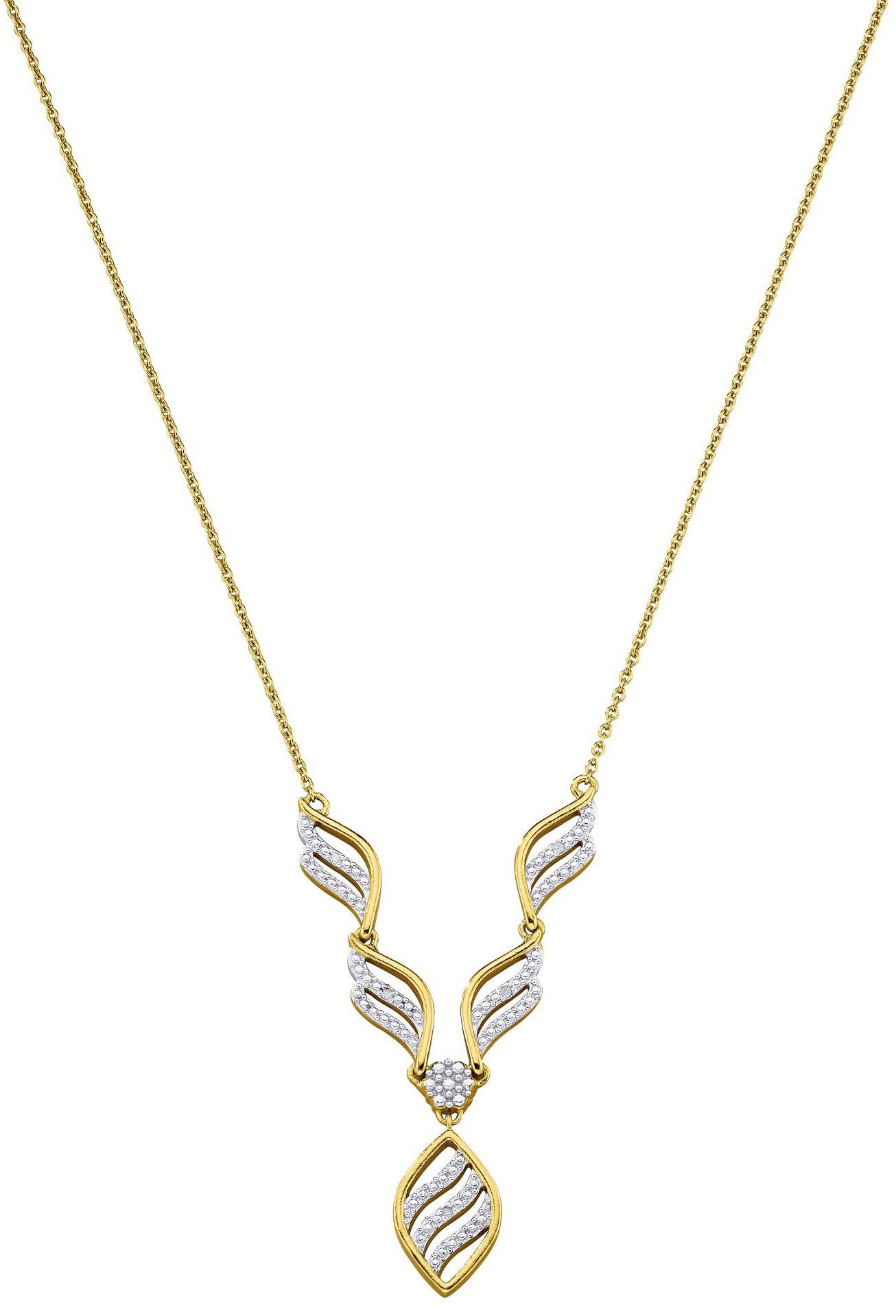 Firetti Ketting met hanger Sieraad cadeau zilver 925 halssieraad ketting statement bloem navette dames kettingen goud