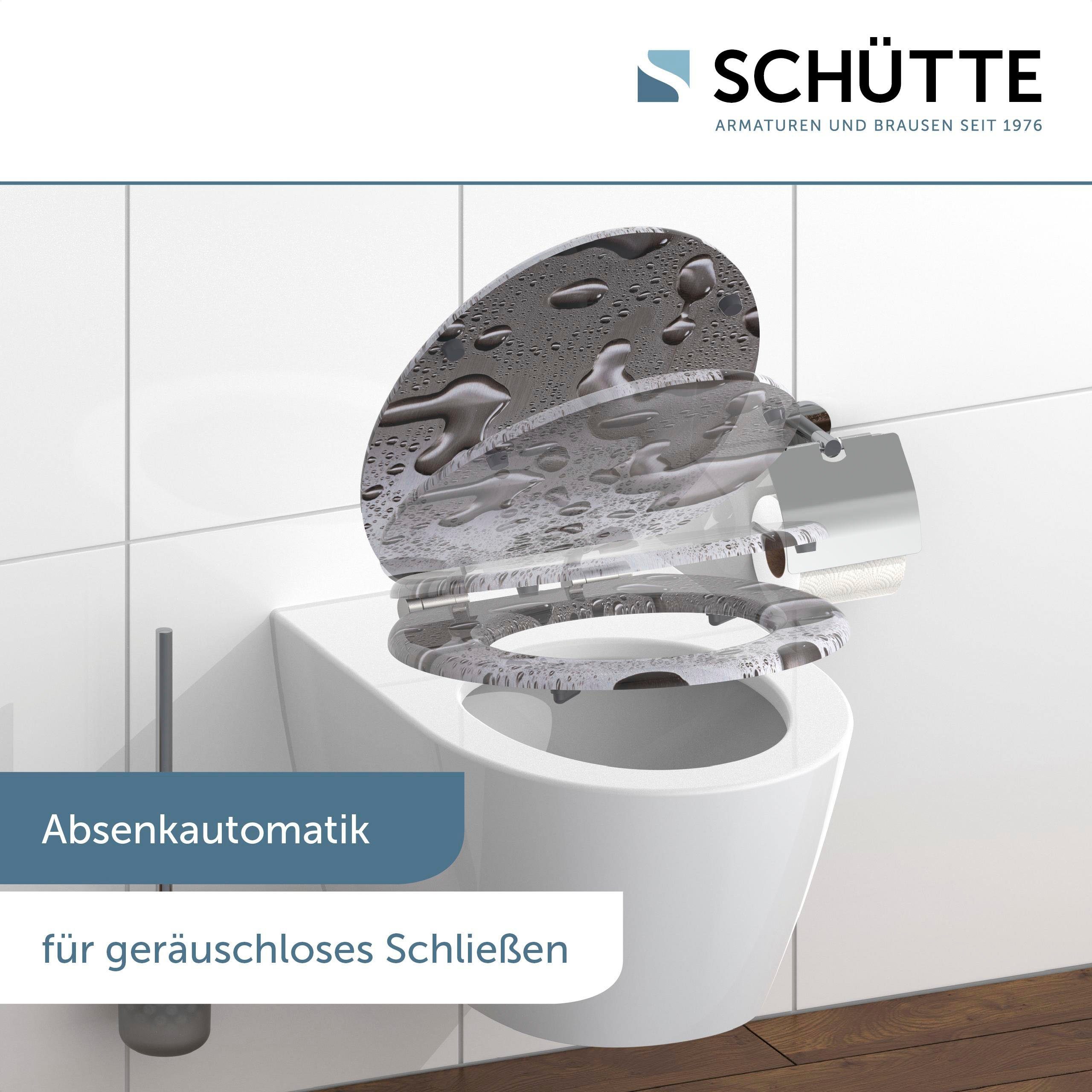 Schütte Toiletzitting Grey steel met softclosemechanisme en houten kern, mdf