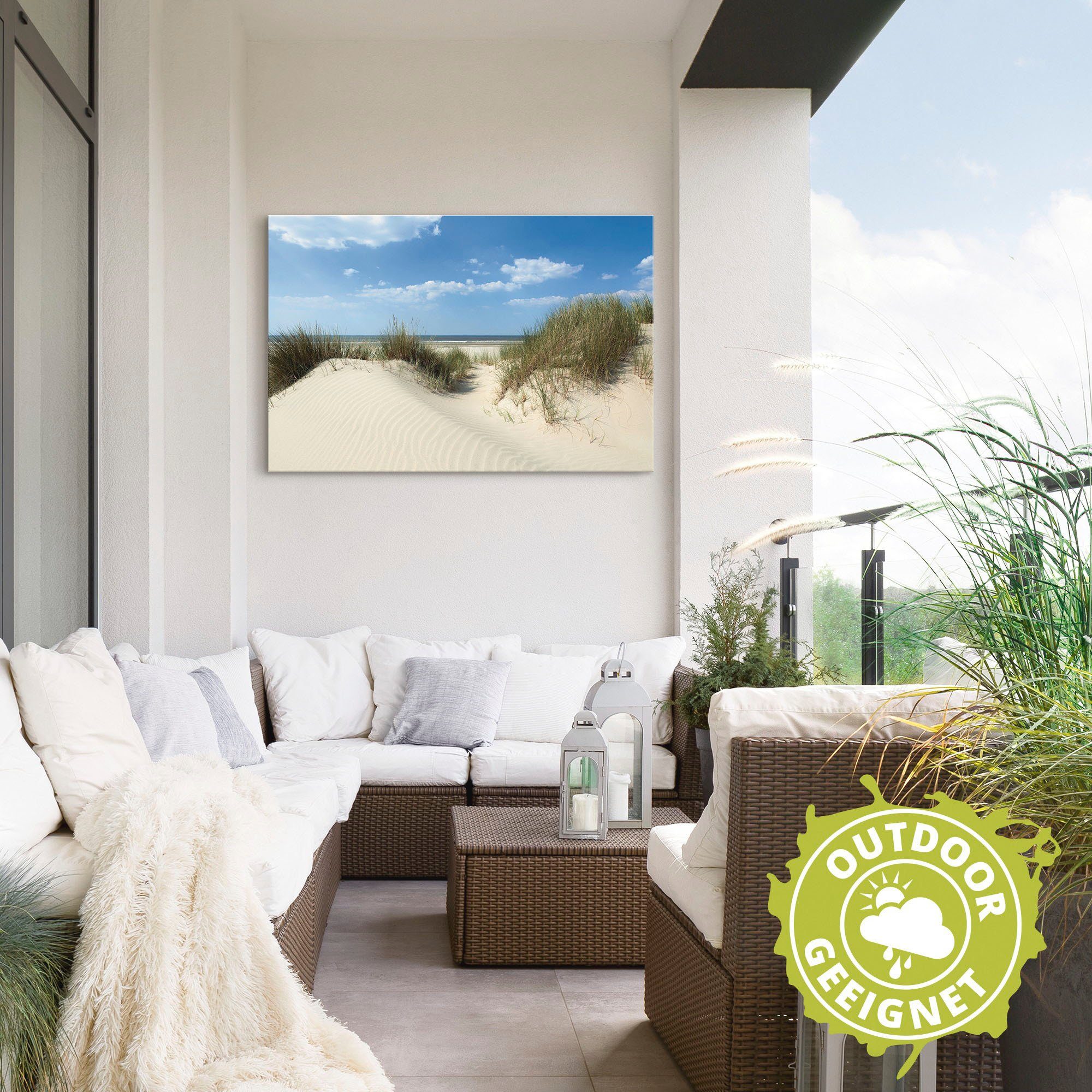 Artland Artprint Duin met uitzicht op zee als artprint van aluminium, artprint voor buiten, artprint op linnen, poster in verschillende maten. maten