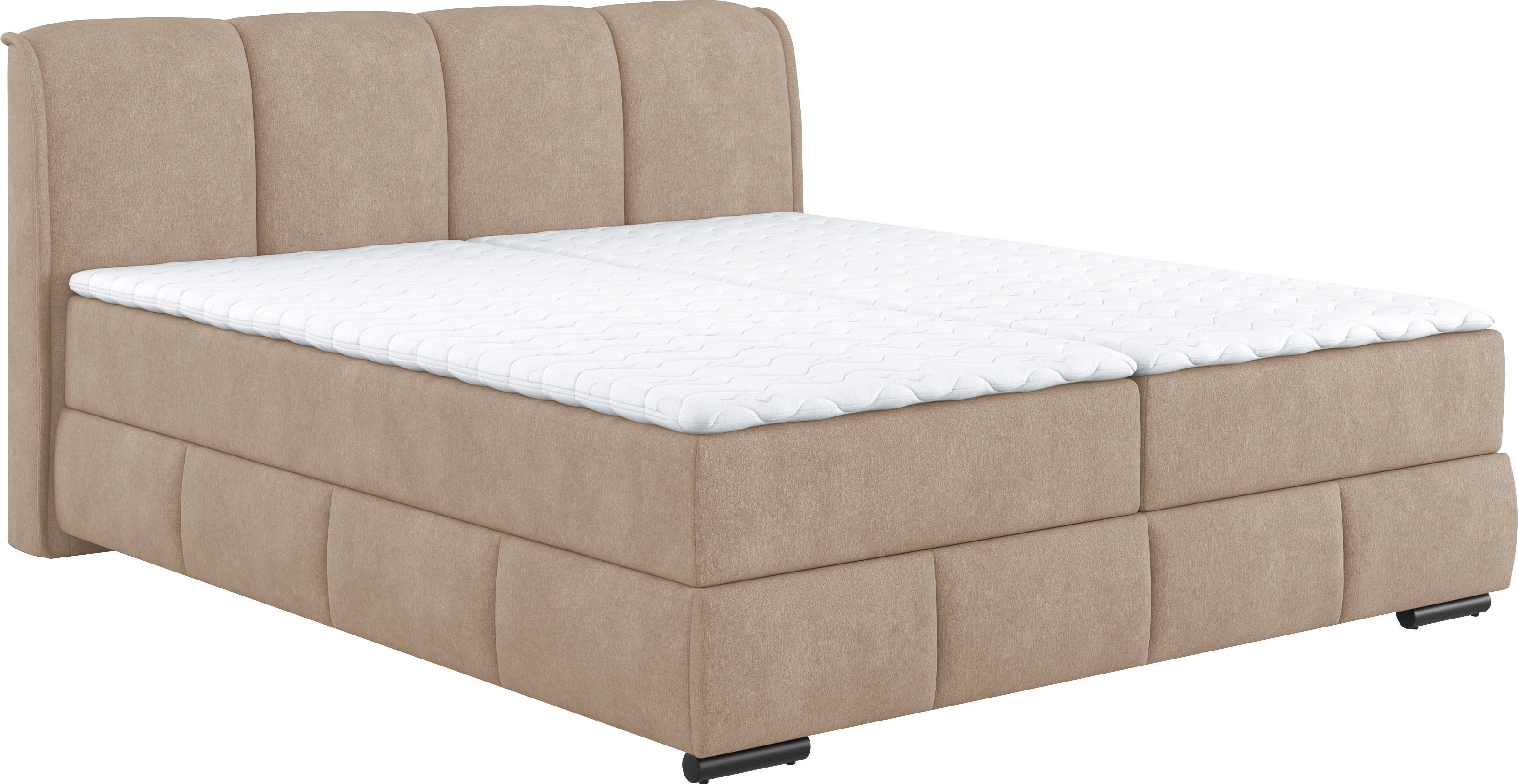 Mr. Couch Boxspring Bethany met bedkist, incl. matras Topmatras en sierkussen, in verschillende hardheden beschikbaar