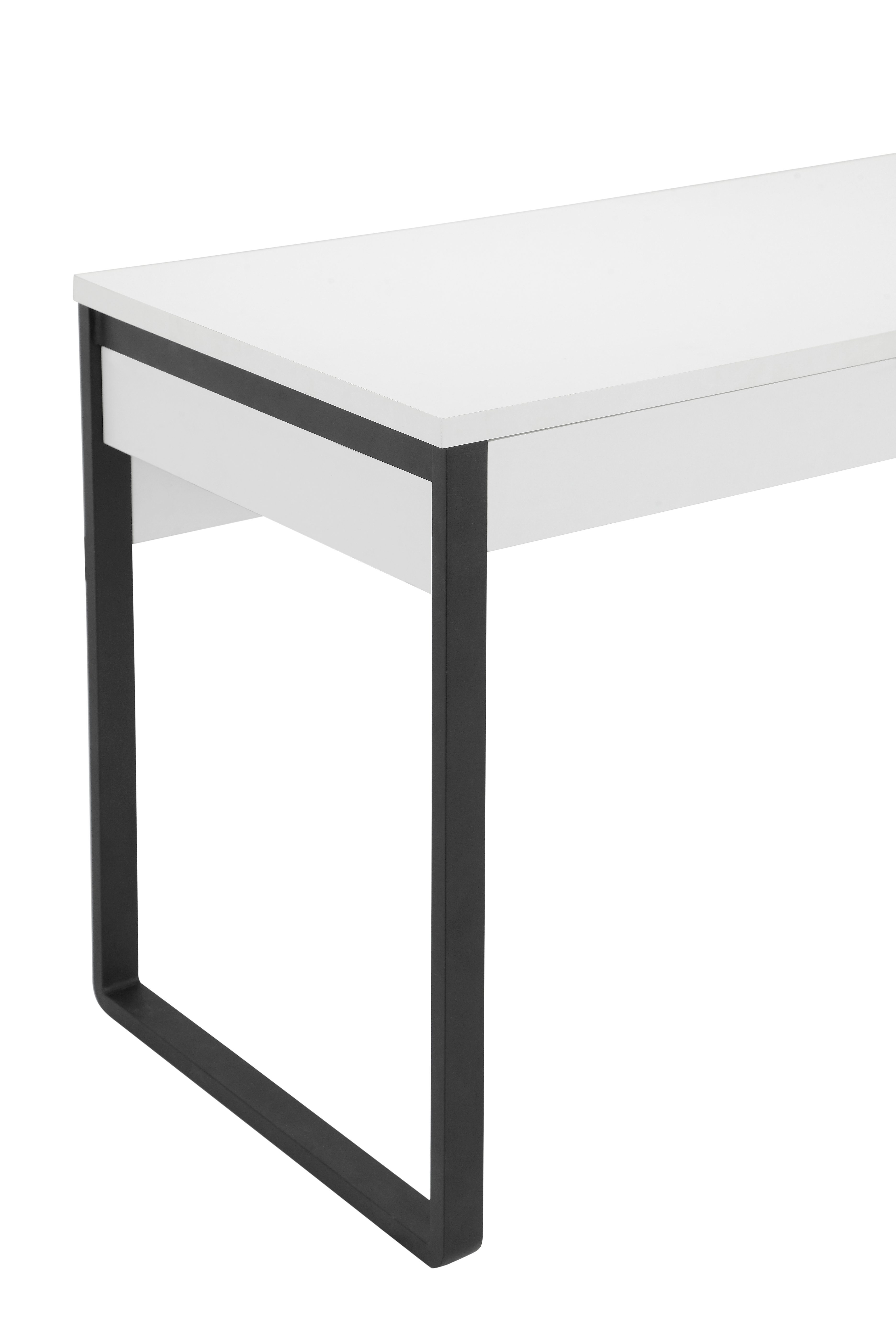 Places of Style Bureau Moid, Computertafel in modern design, Breedte 120/140/160 cm, met metalen poten & lade