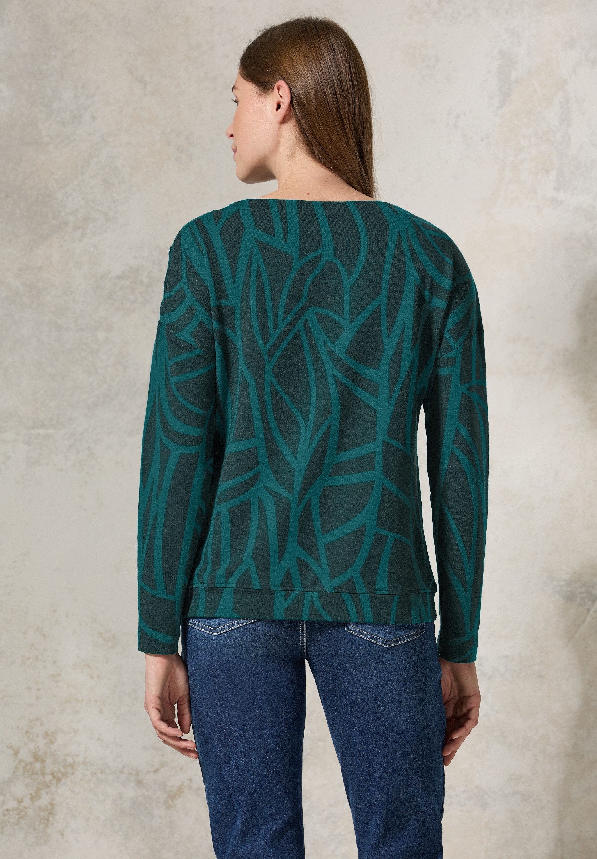 Cecil Shirt met lange mouwen met grafisch patroon