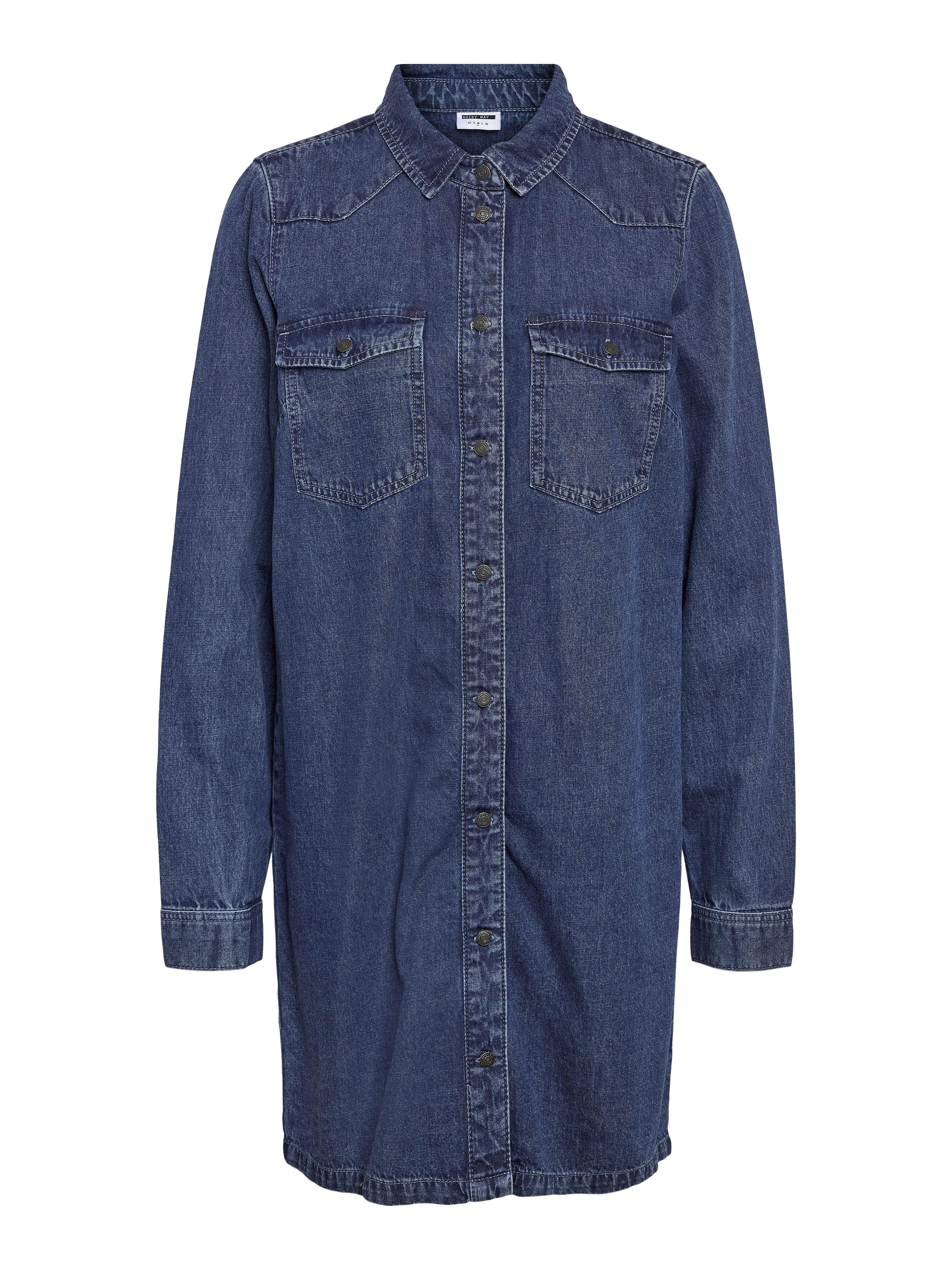 Noisy may Jeans jurk NMNEW SIGNE L/S DENIM DRESS VI002MB LX