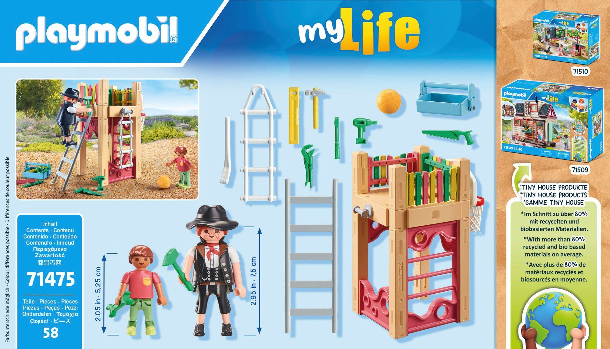 Playmobil® Constructie-speelset Zageres on tour (71475), My City Life Speeltoren, gedeeltelijk gemaakt van gerecycled materiaal, Made in Europe (58-delig)