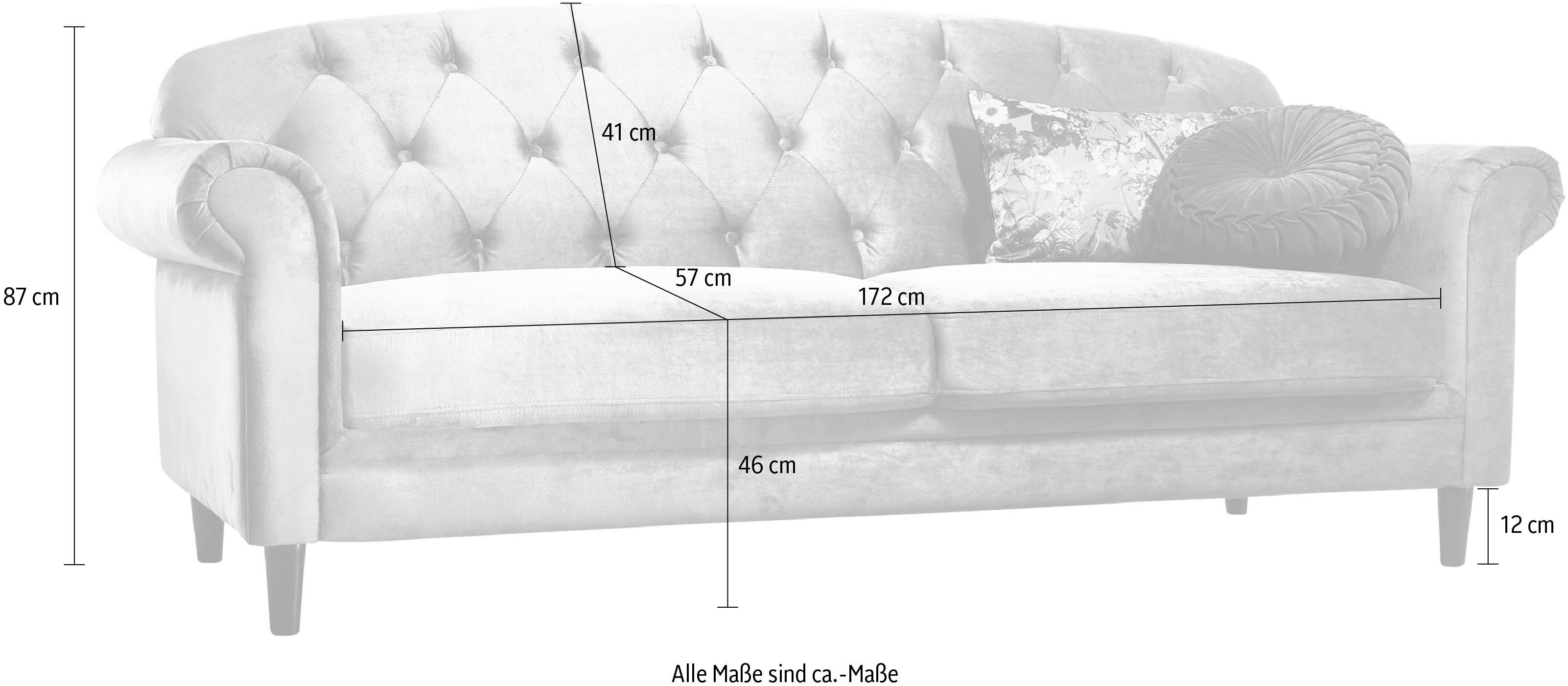 ATLANTIC home collection 2-zitsbank Carla in veloursbekleding, met bergruimte onder de zitting