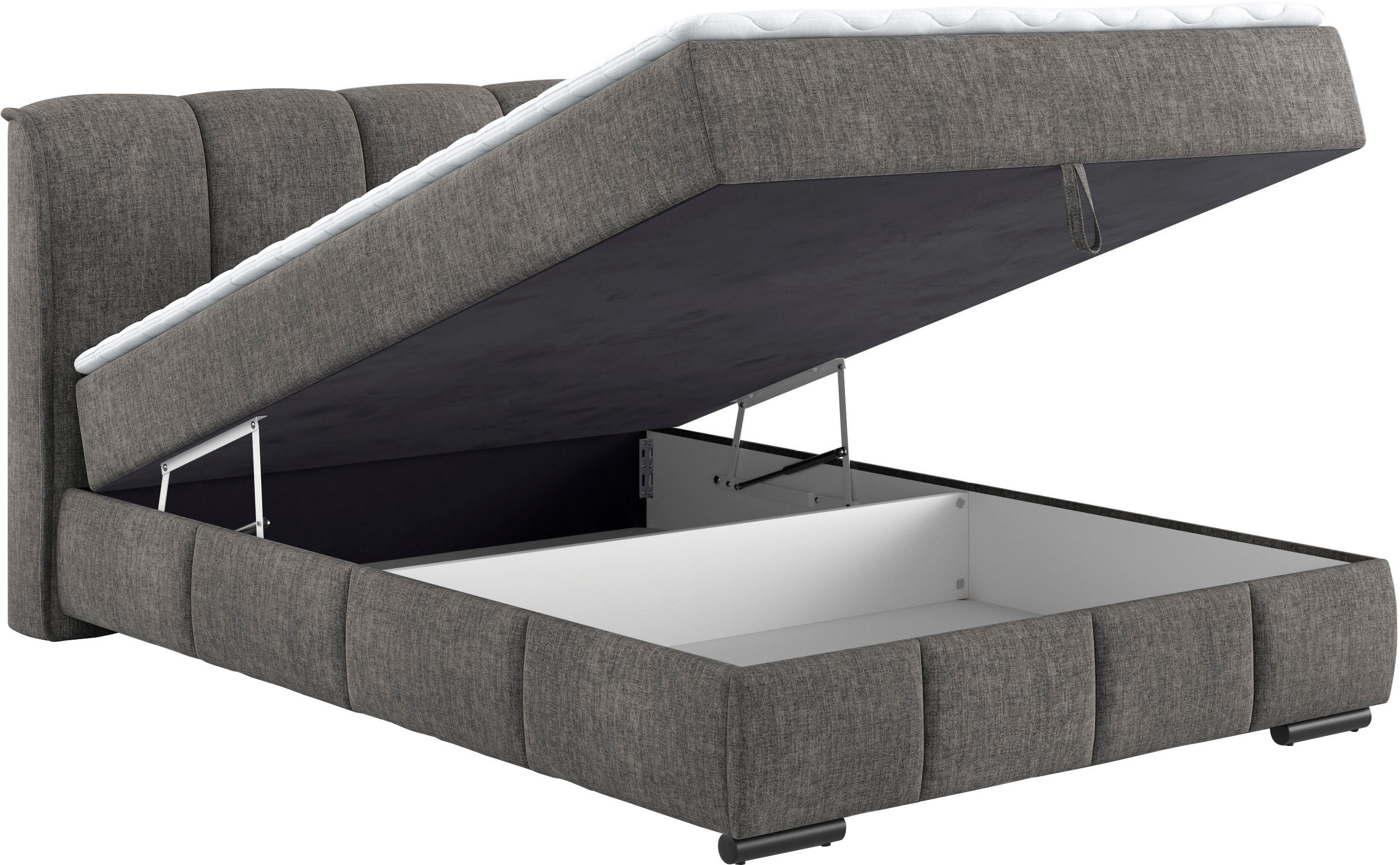 Mr. Couch Boxspring Bethany met bedkist, incl. matras Topmatras en sierkussen, in verschillende hardheden beschikbaar