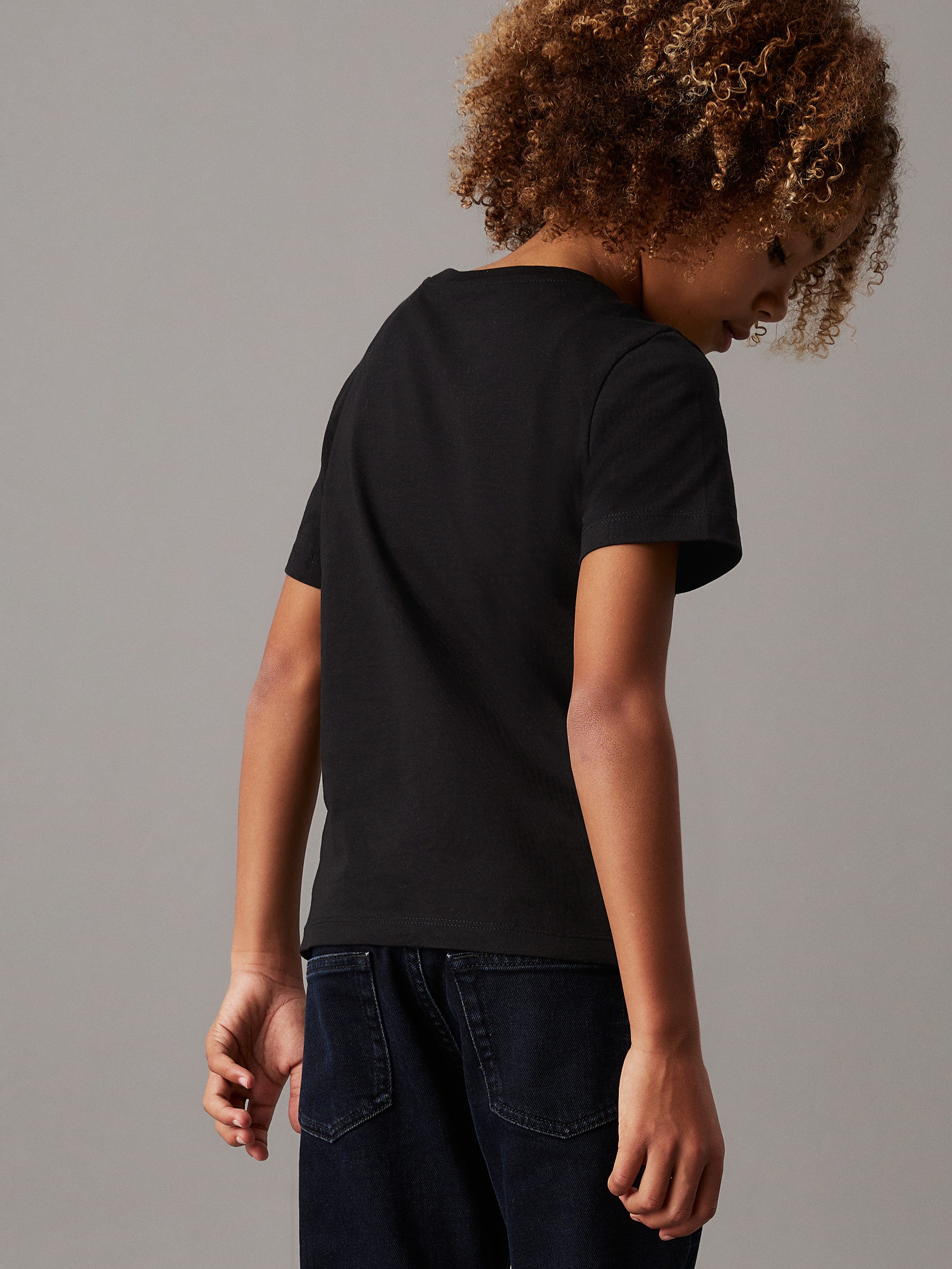 Calvin Klein T-shirt 2-PACK MONOGRAM TOP voor kinderen tot 16 jaar met logo-opdruk (2-delig)