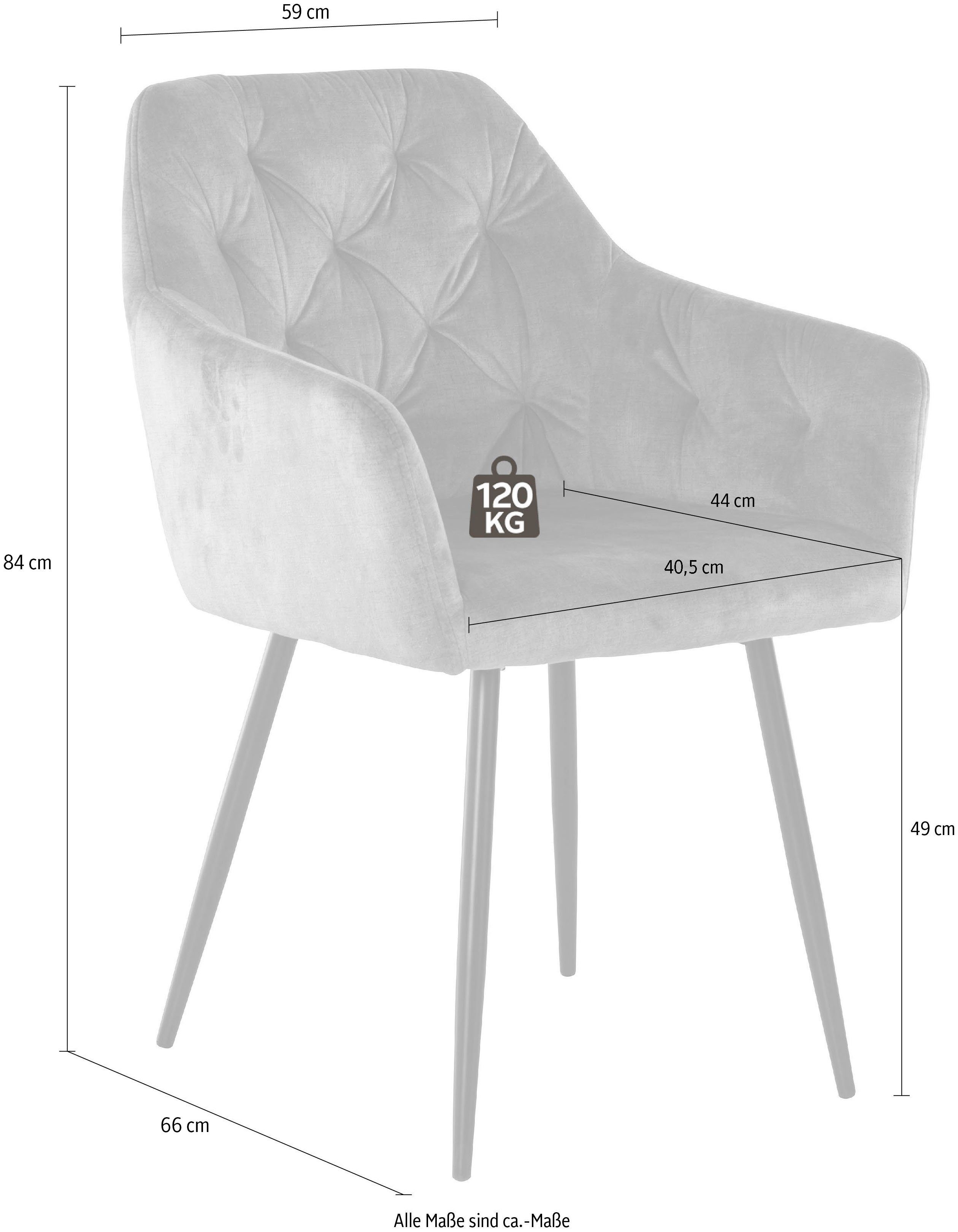 HELA Eetkamerstoel Kira schaalstoel Boho, bestseller Stoel met armleuningen fluweel of microvezel bekleding (set, 2 stuks)