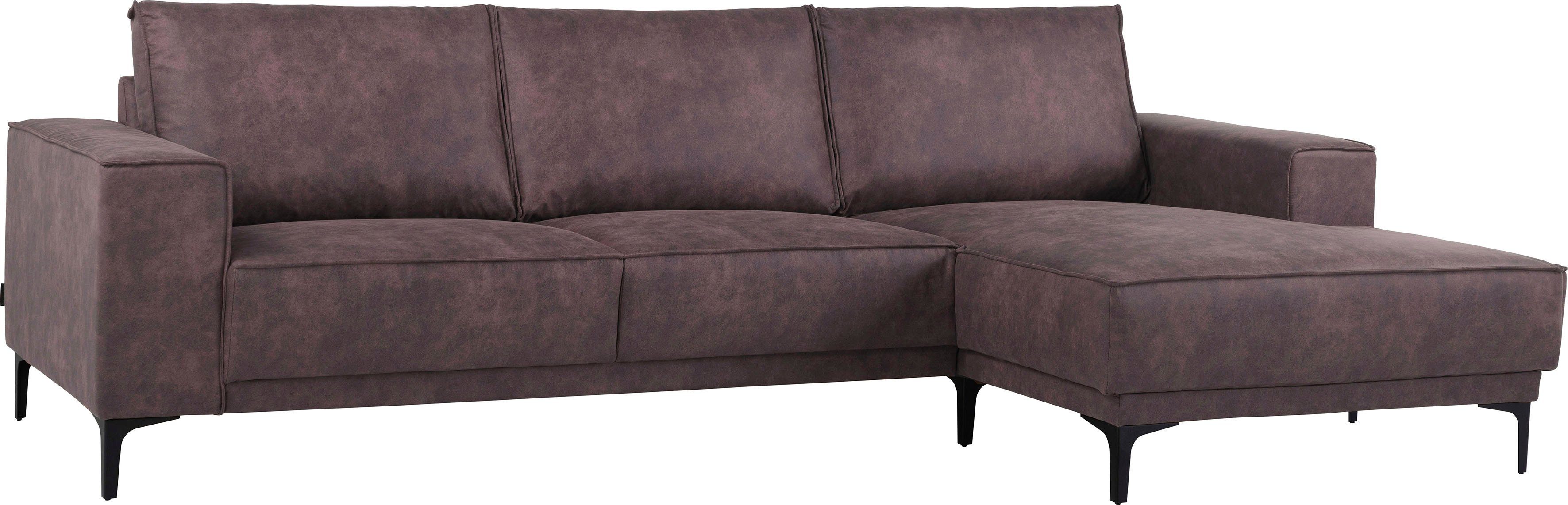 Places of Style Hoekbank Oland, structuur, platweefsel, luxe microvezel, bouclé