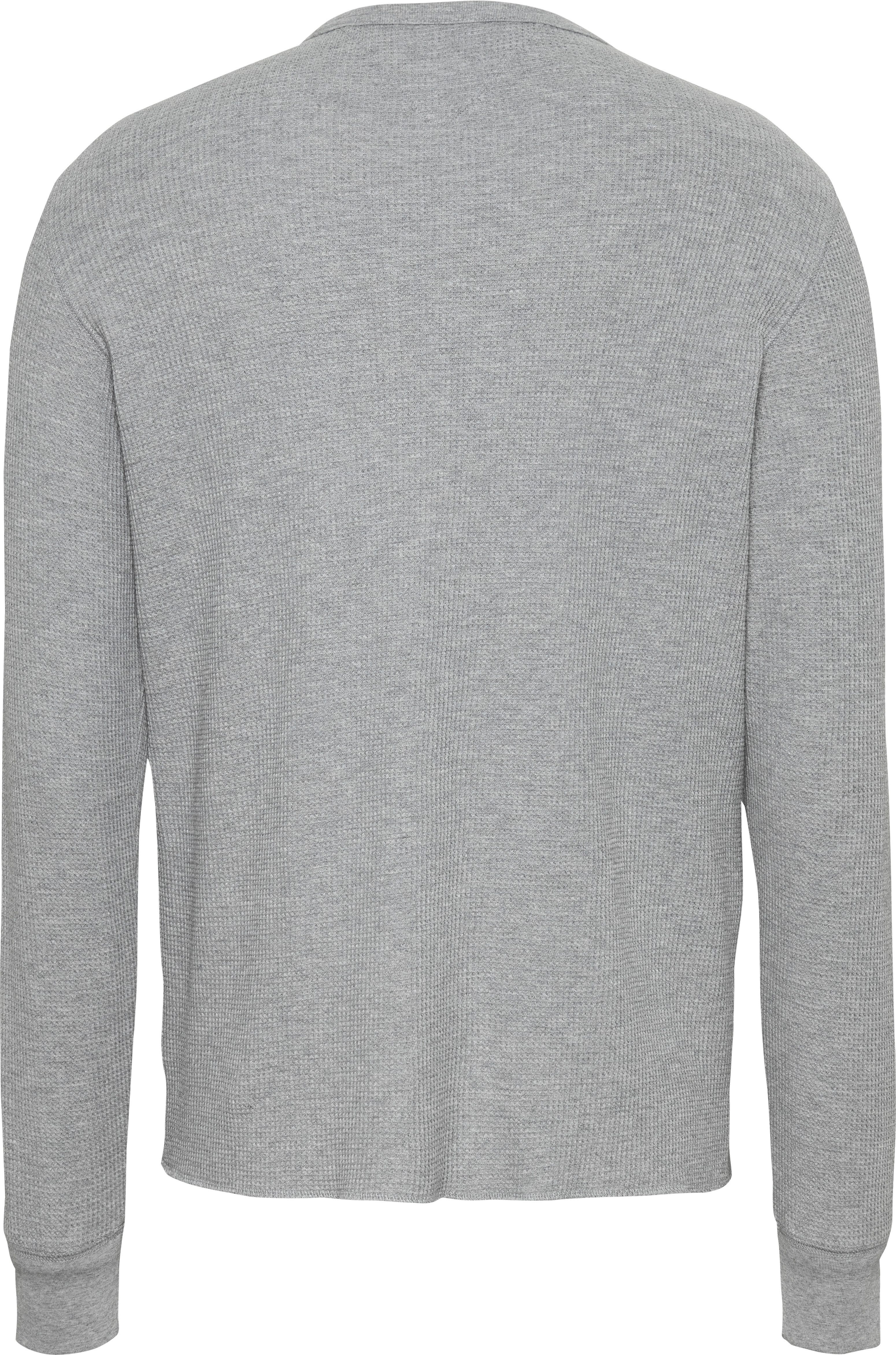 TOMMY JEANS Shirt met lange mouwen TJM SLIM WAFFLE L/S TEE EXT