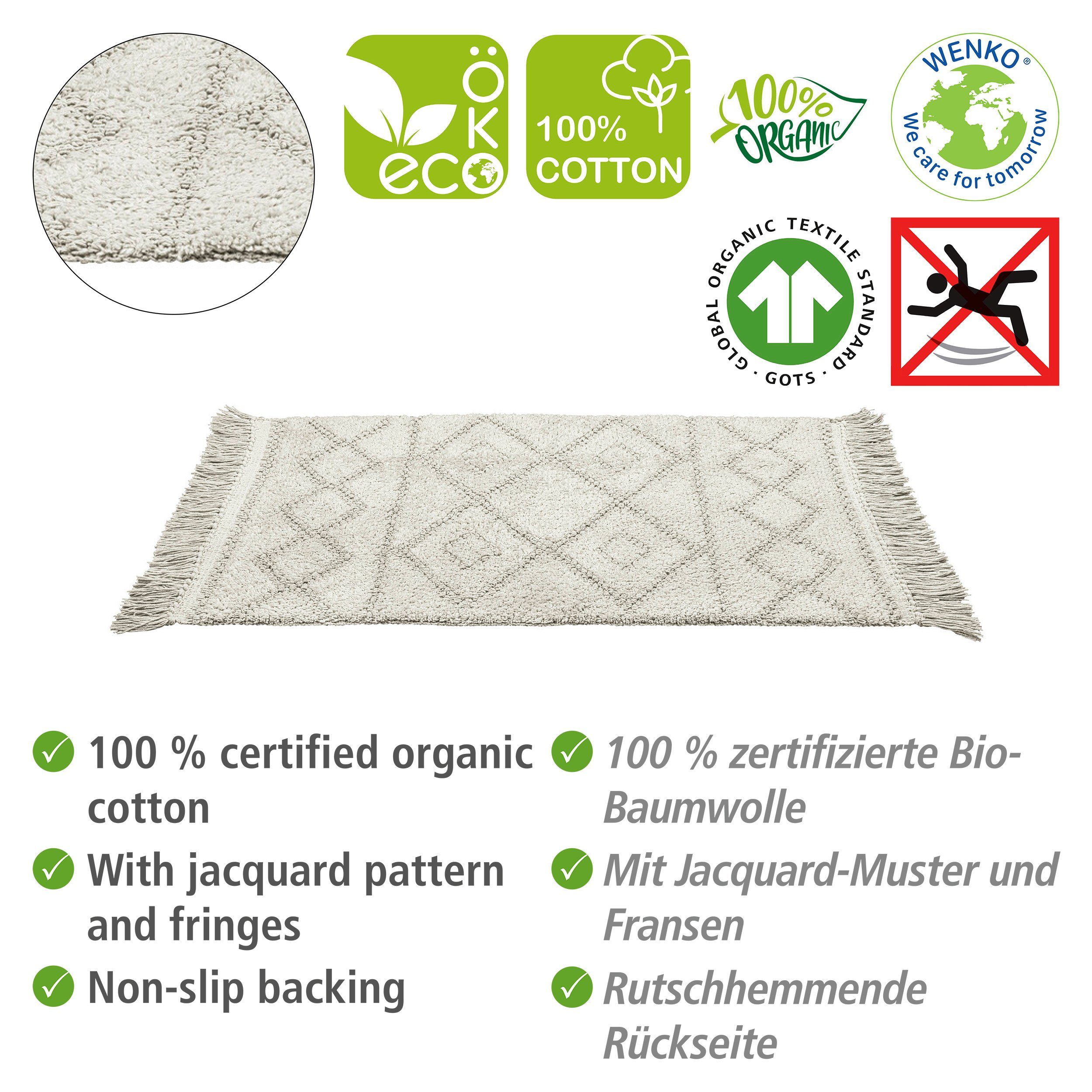 WENKO Badmat Urla BxL: 60 x 90 cm (1 stuk)