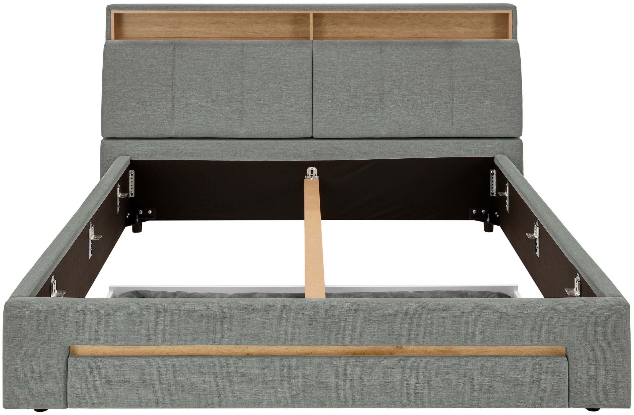 INOSIGN Gestoffeerd bed CiTY/GiRON,, gepolsterd opbergbed, met LED-verlichting Bedkisten met hondenbed of als opbergruimte, opklapbare hoofdeinden