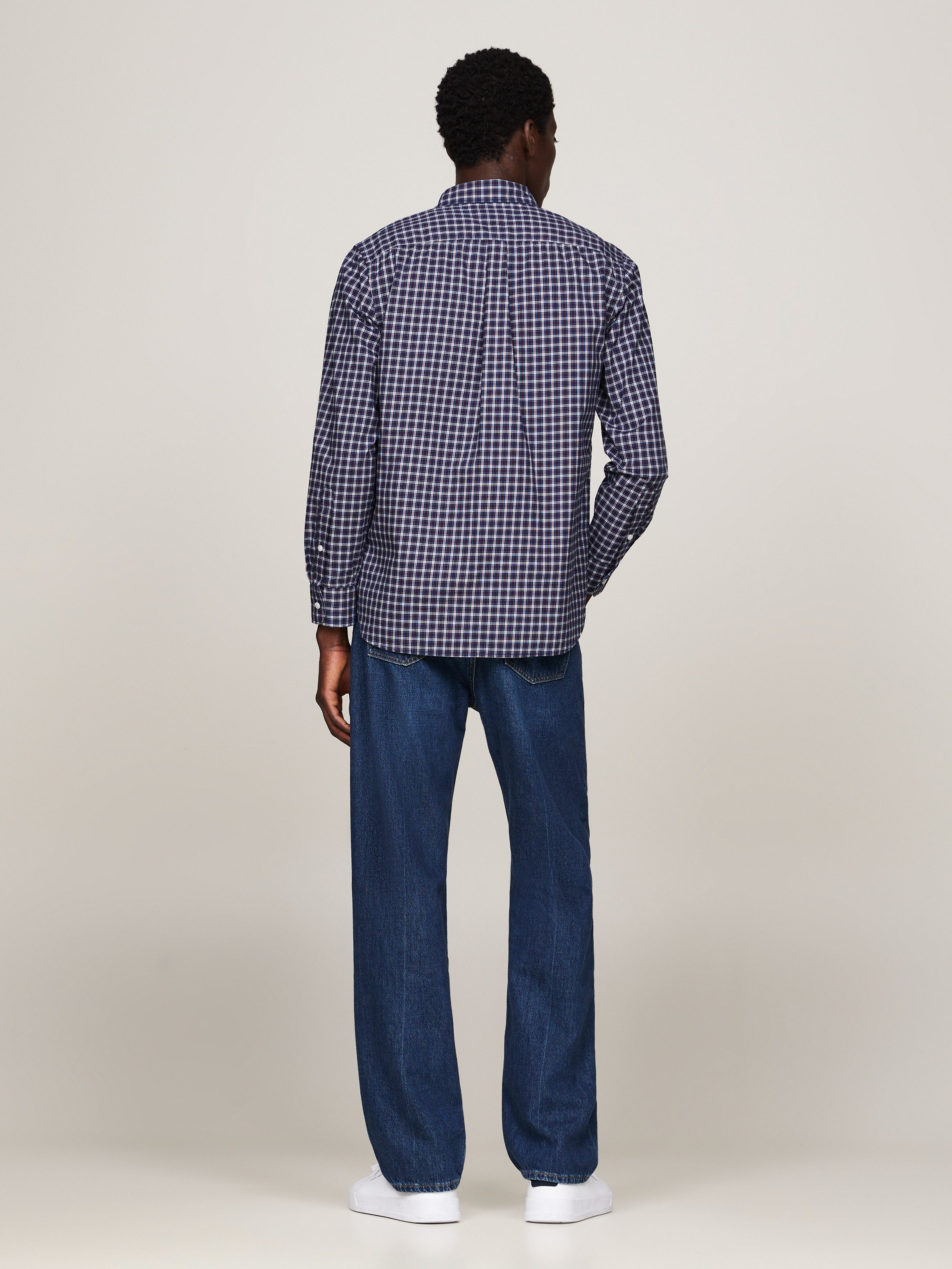Tommy Hilfiger Overhemd met lange mouwen FLEX POPLIN MINI TARTAN RF SHIRT