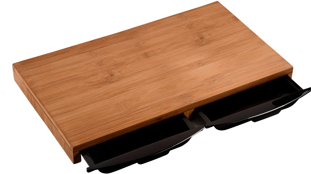 KESPER for kitchen & home Snijplank Plank met 2 opvangschalen, FSC (set, 3 stuks)