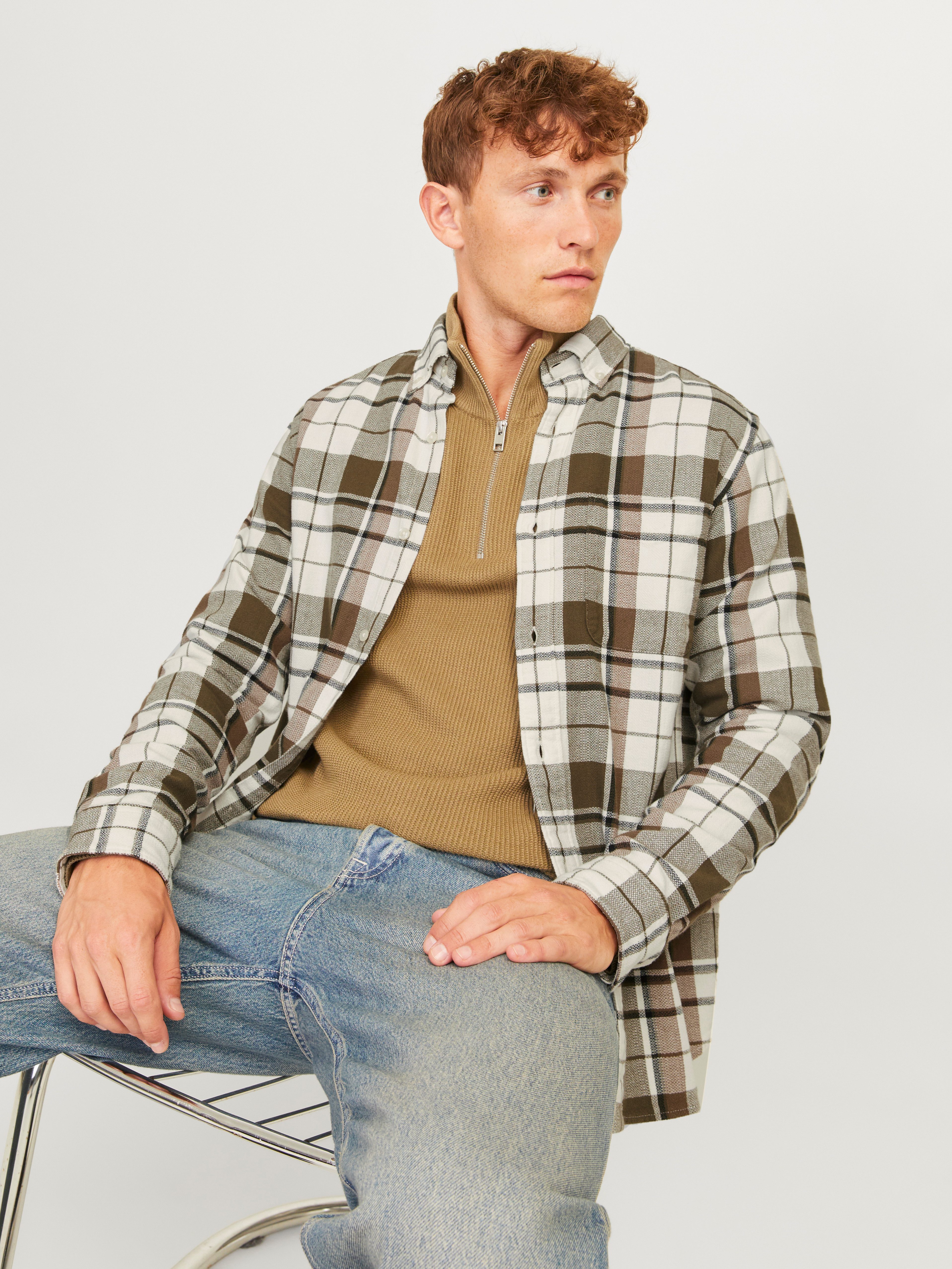 Jack & Jones Overhemd met lange mouwen JPRBLUBROOK CHECK STRUCTURE L/S SHIRT SN