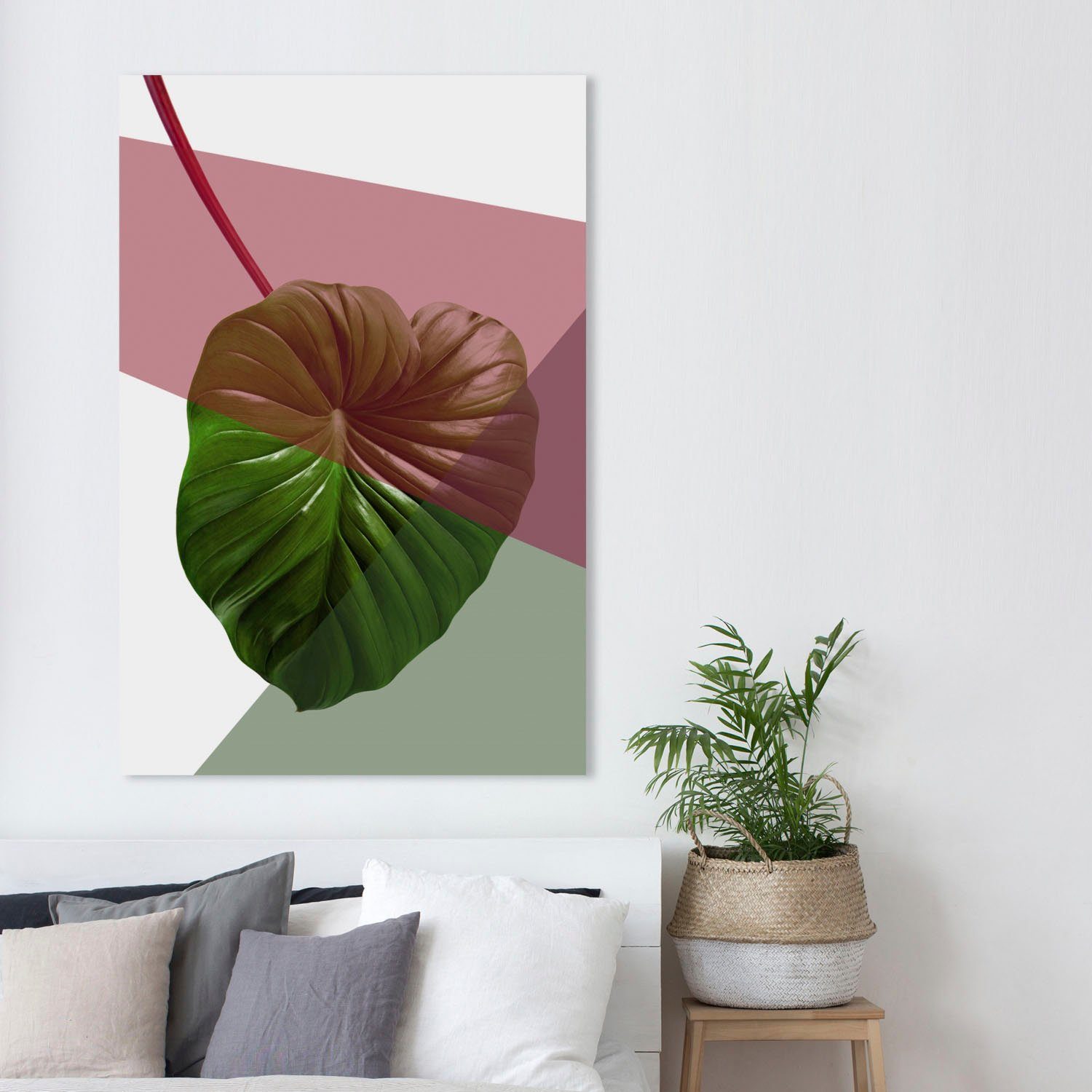 queence Artprint op acrylglas Bladeren Fine Art-print in galeriekwaliteit