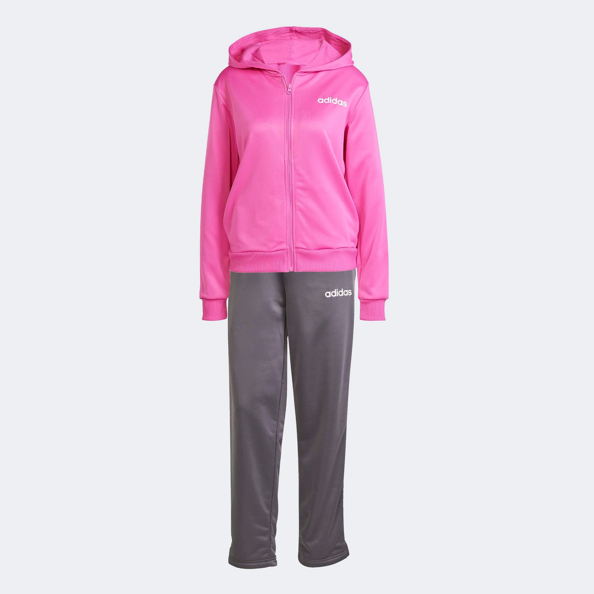adidas Sportswear Trainingspak W LINEAR TS Trainingsjack met capuchon, trainingspak (2-delig)