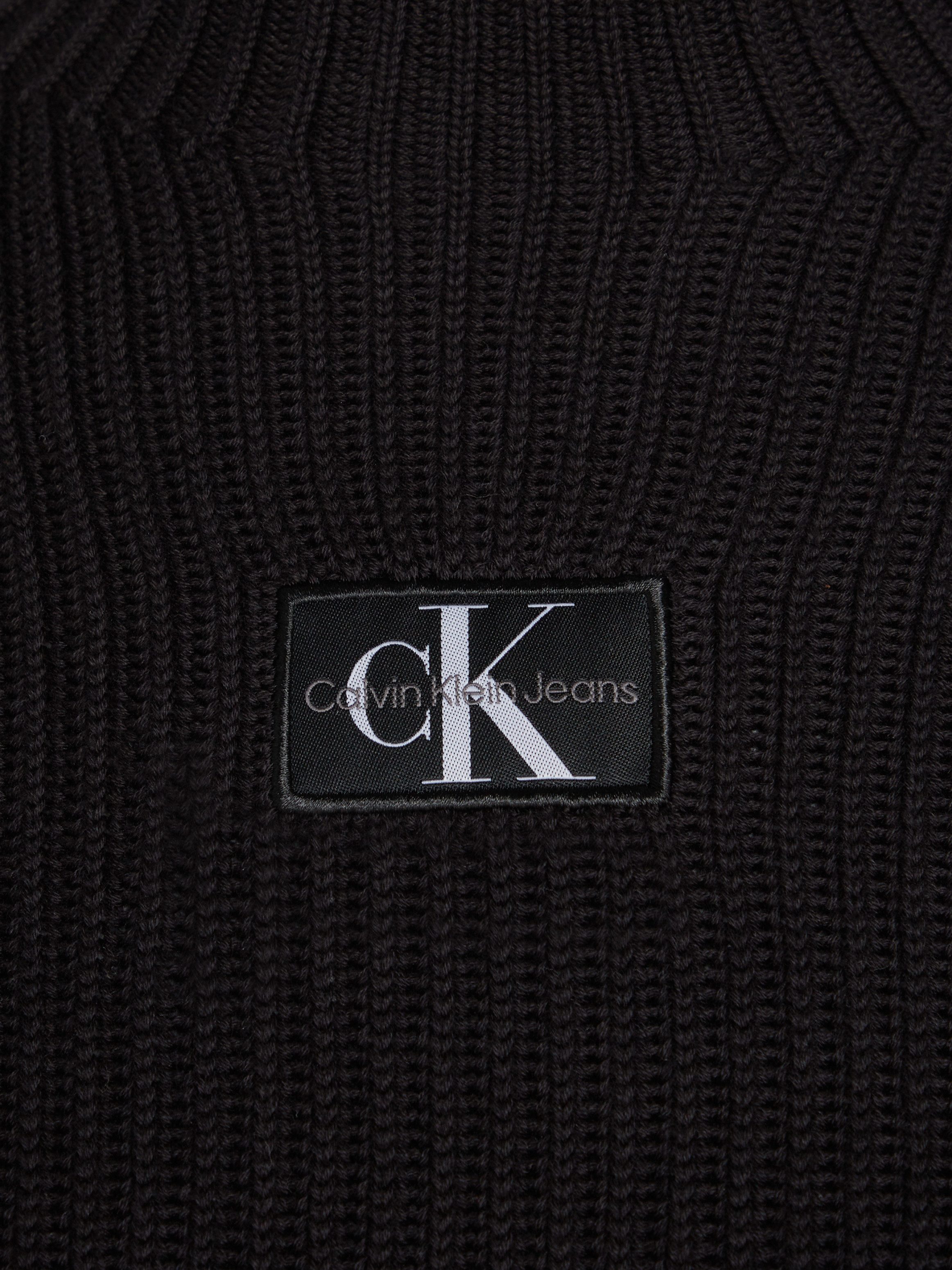 Calvin Klein Trui met staande kraag WOVEN LABEL LOOSE SWEATER