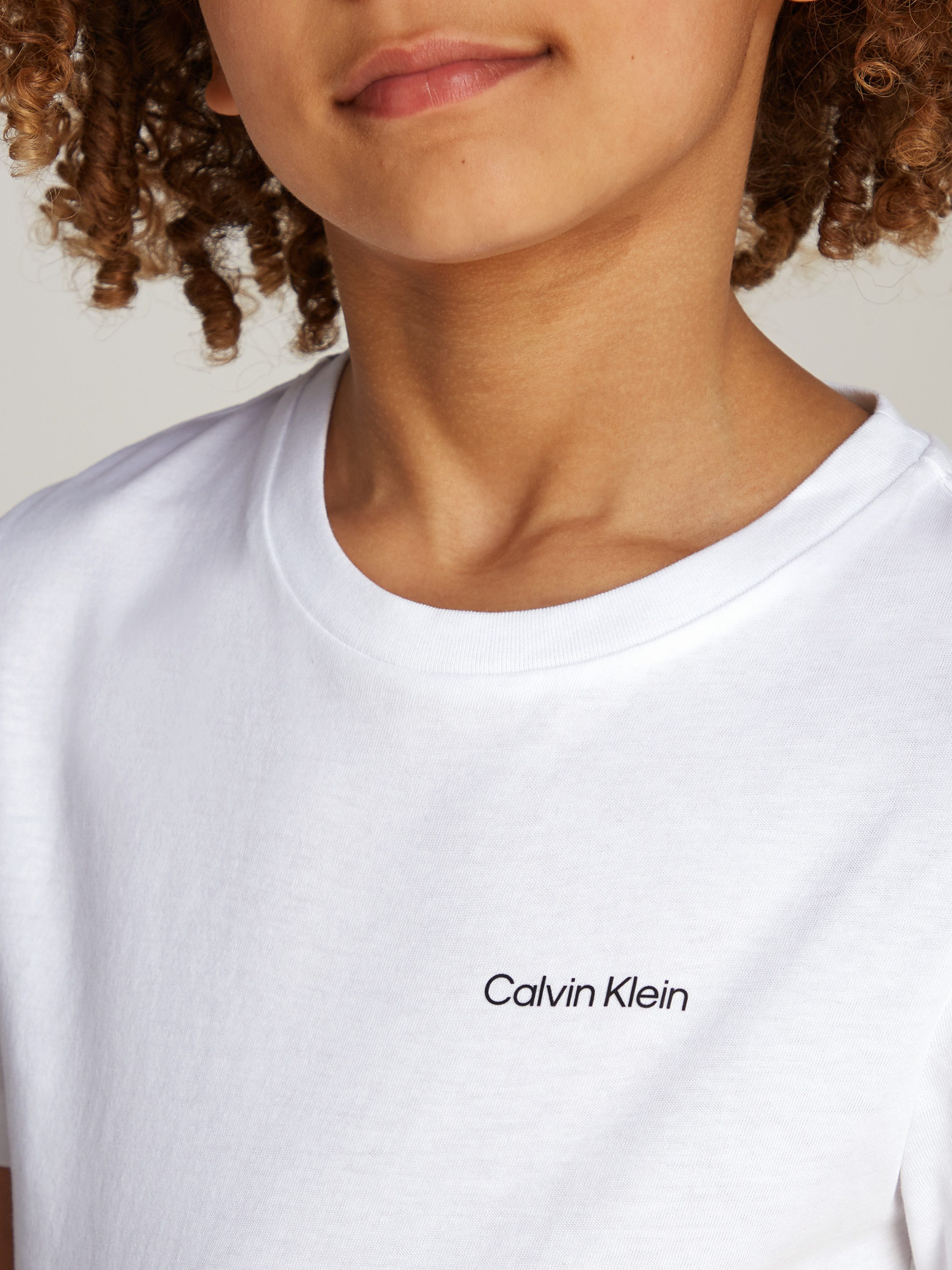 Calvin Klein T-shirt CHEST Inst.Logo Ss T-Shirt voor kinderen tot 16 jaar en met logo-opdruk