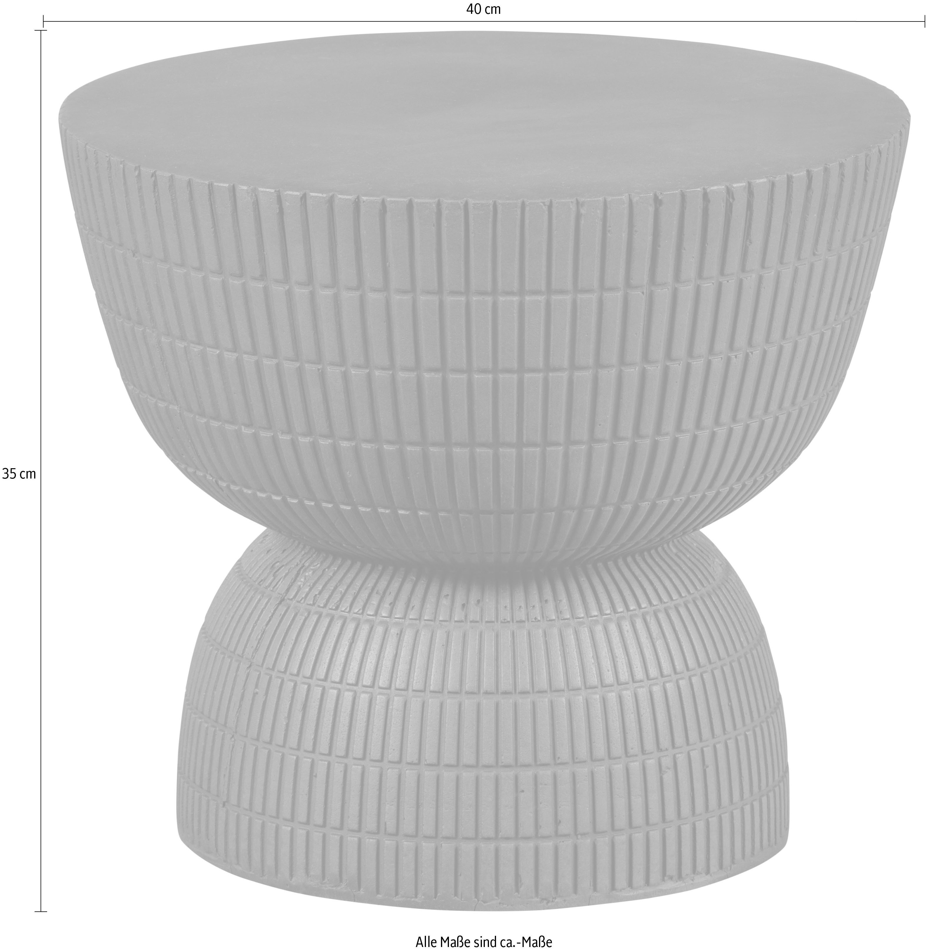 WOOOD Salontafel SAMSON ronde vorm, van fibreclay, hoogte 44 cm
