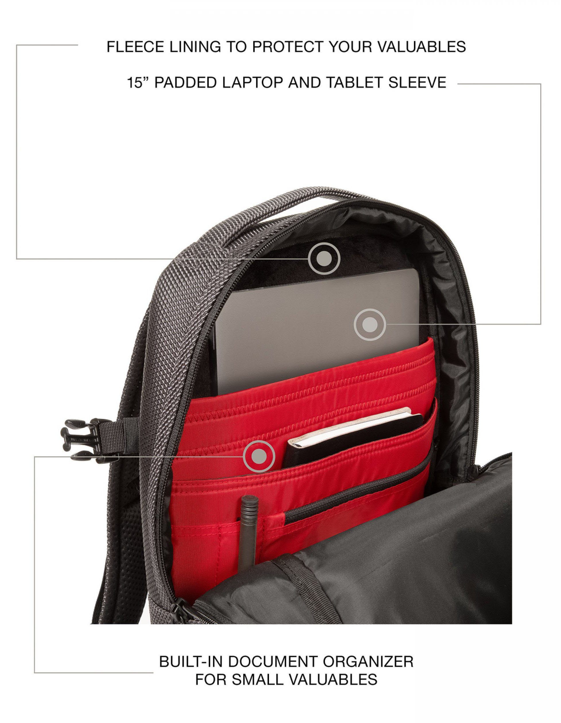 Eastpak Laptoprugzak TECUM M bevat gerecycled materiaal (global recycled standard)