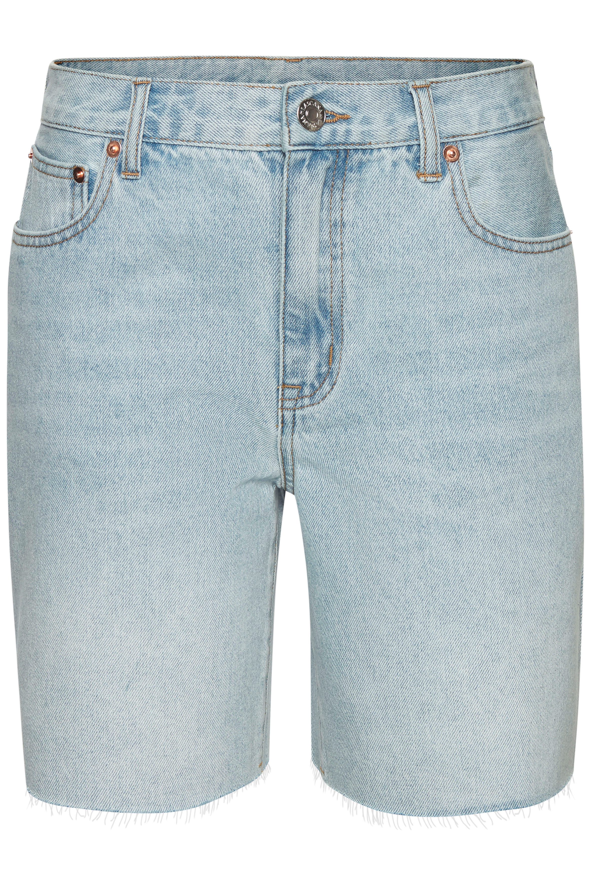 Venice Beach Jeansbermuda met franjes aan de zoom, casual shorts