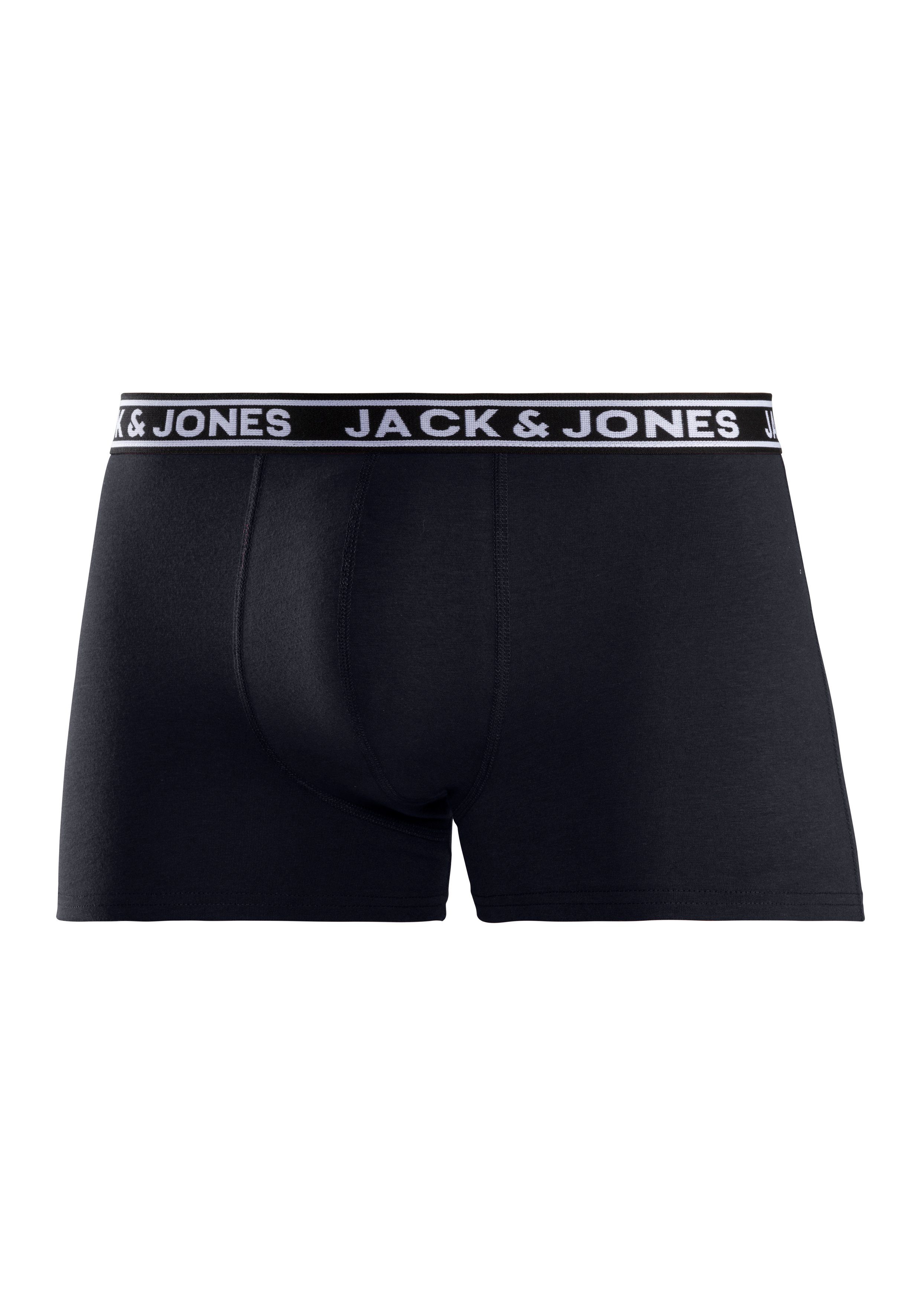 Jack & Jones Trunk JACCRISP in 6-pack met logoband en stretchcomfort effen met kleuraccent, modieus, nauwsluitend, katoenmix (set, 6 stuks)