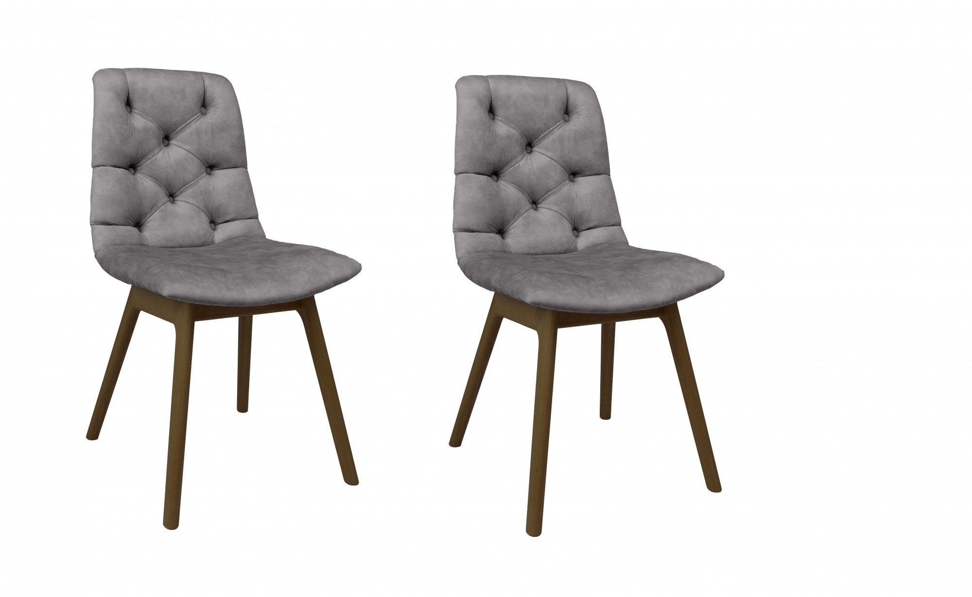 andas Eetkamerstoel Ramon (set, 2 stuks) 4 poot stoelen grijs