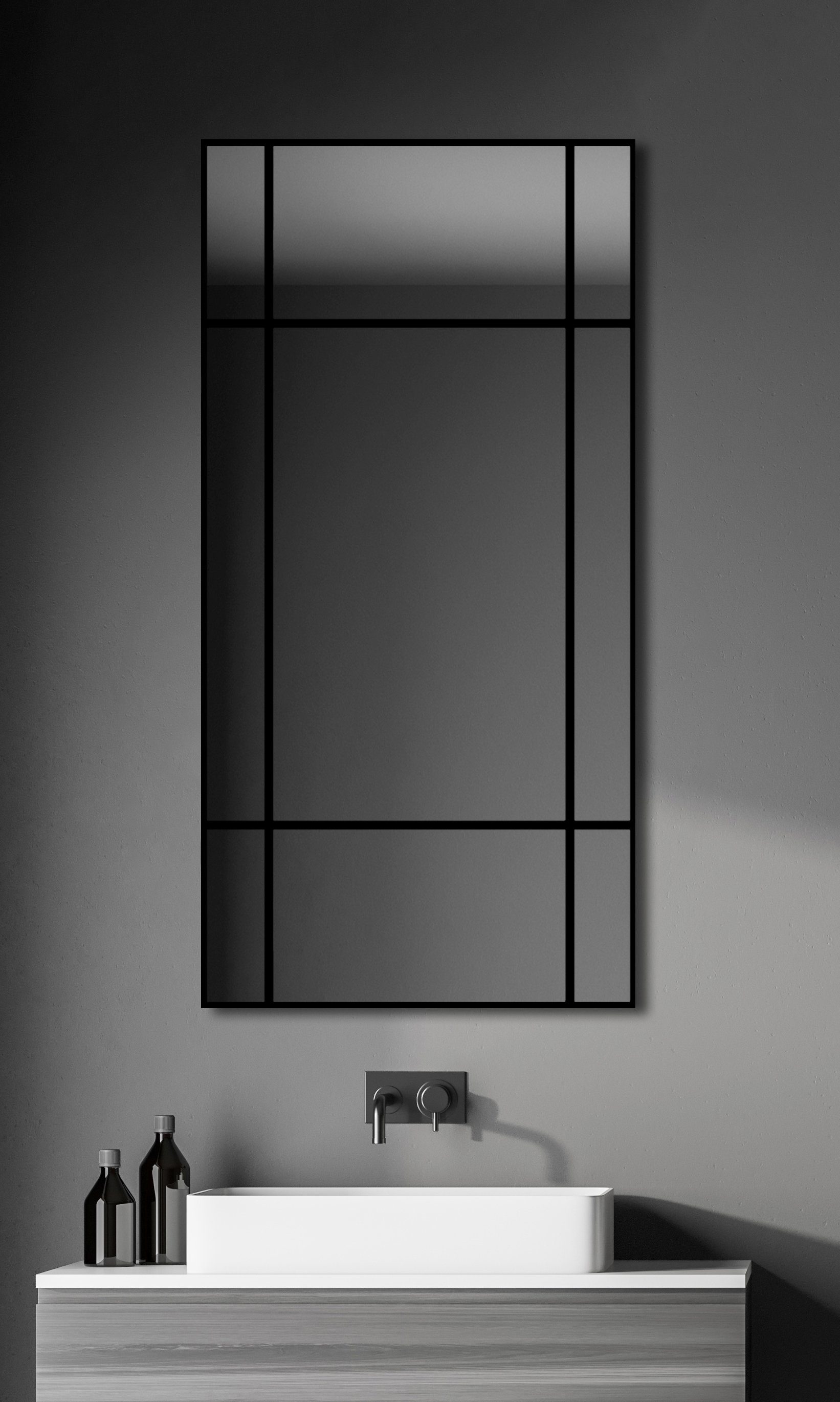 Talos Wandspiegel decoratieve spiegel met aluminium lijst, bxh: 60x120 cm