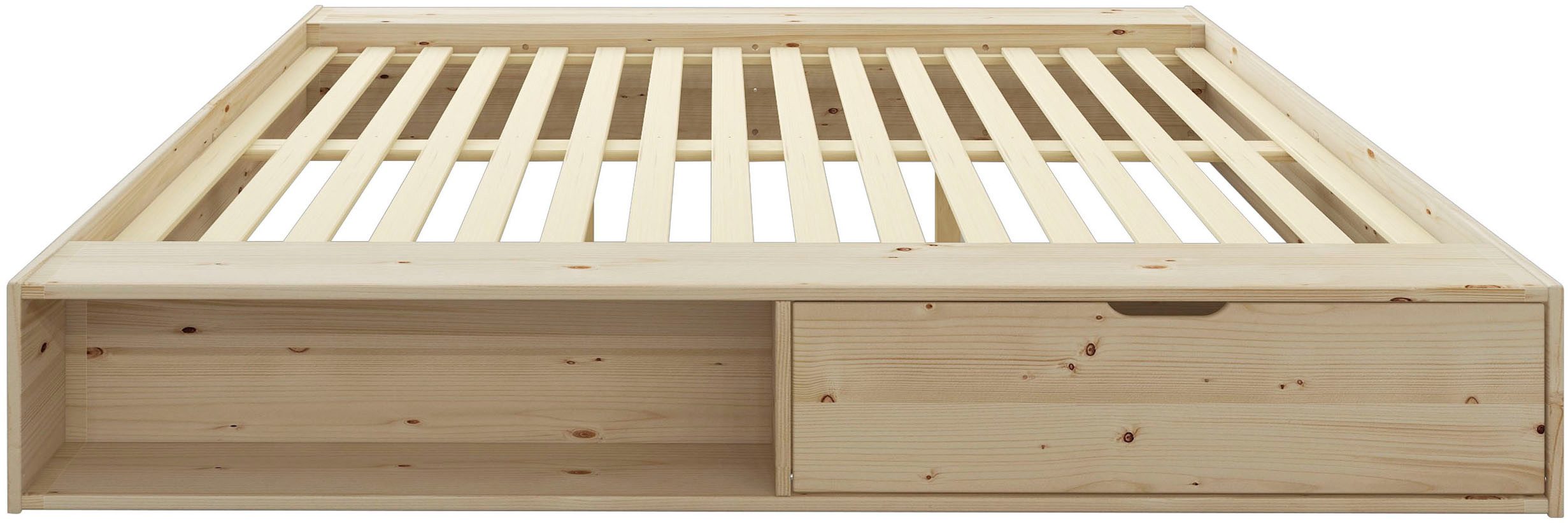 Home affaire Massief houten ledikant Erno, OTTOs keuze, BESTSELLER, opbergbank futonbed, 275KG belastbaar