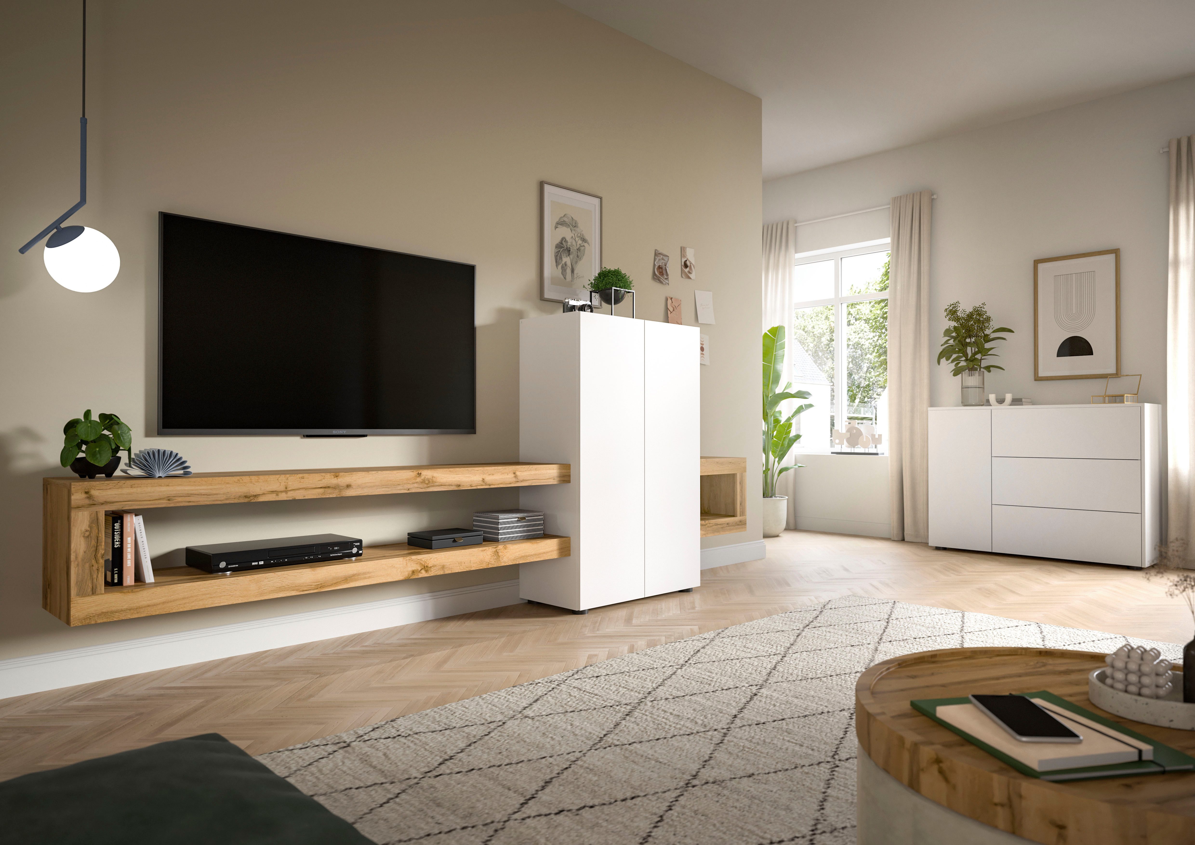 INOSIGN Dressoir Zolder, breedte 105 cm, push-to-open, 1 deur, 3 lades