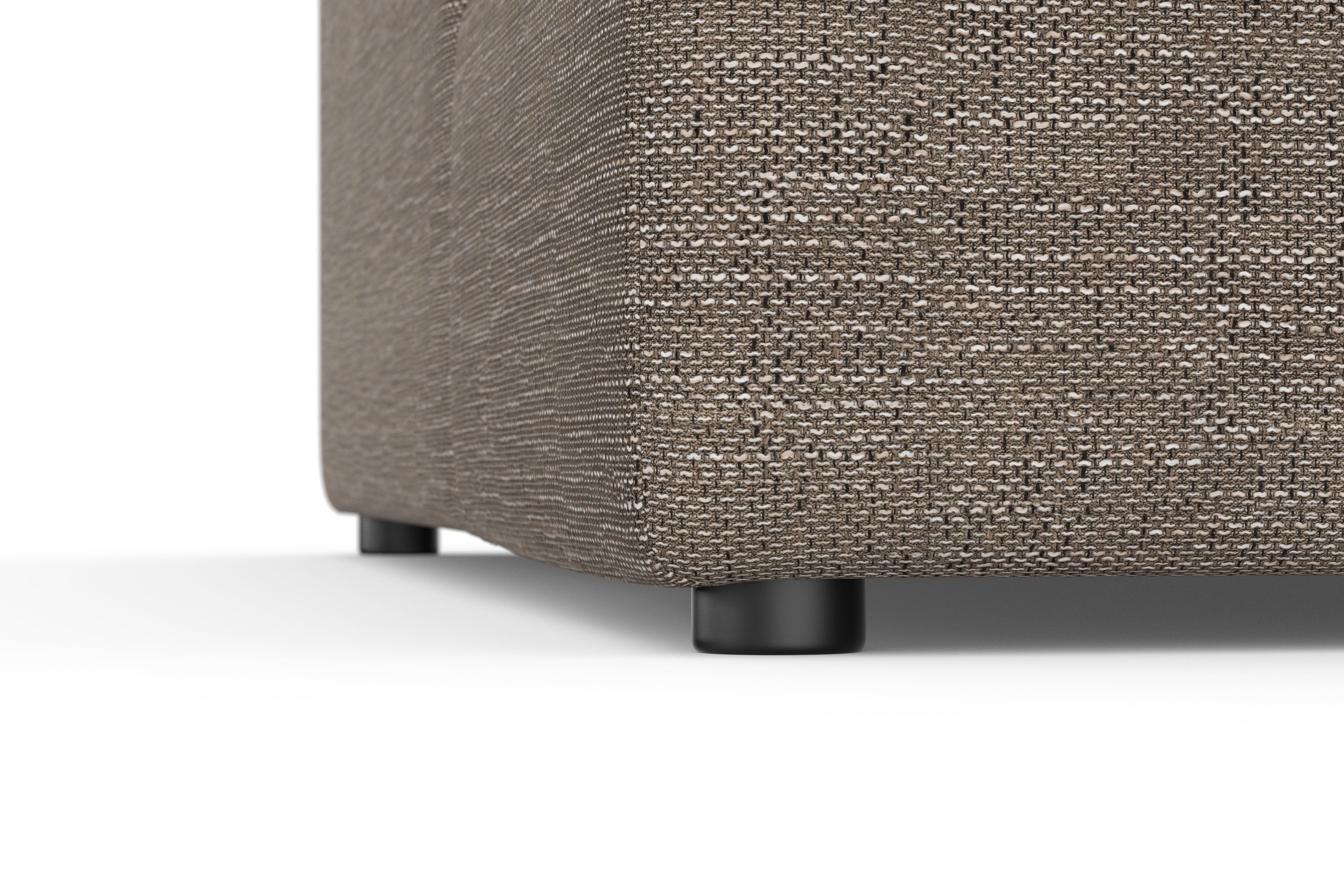DOMO collection Hoekbank Topper, elegant en tijdloos, compacte afmetingen 245/155cm, L-vorm