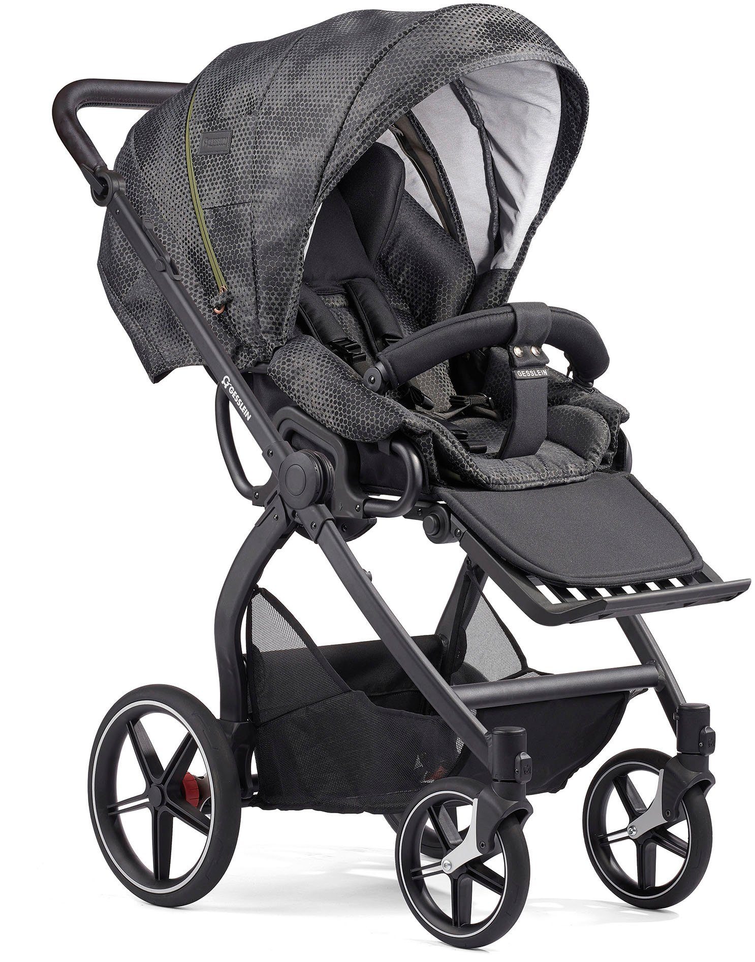 Gesslein Combi-kinderwagen FX4 Soft+ met opzetstuk Classic zwart/zwart, zwartgrijs