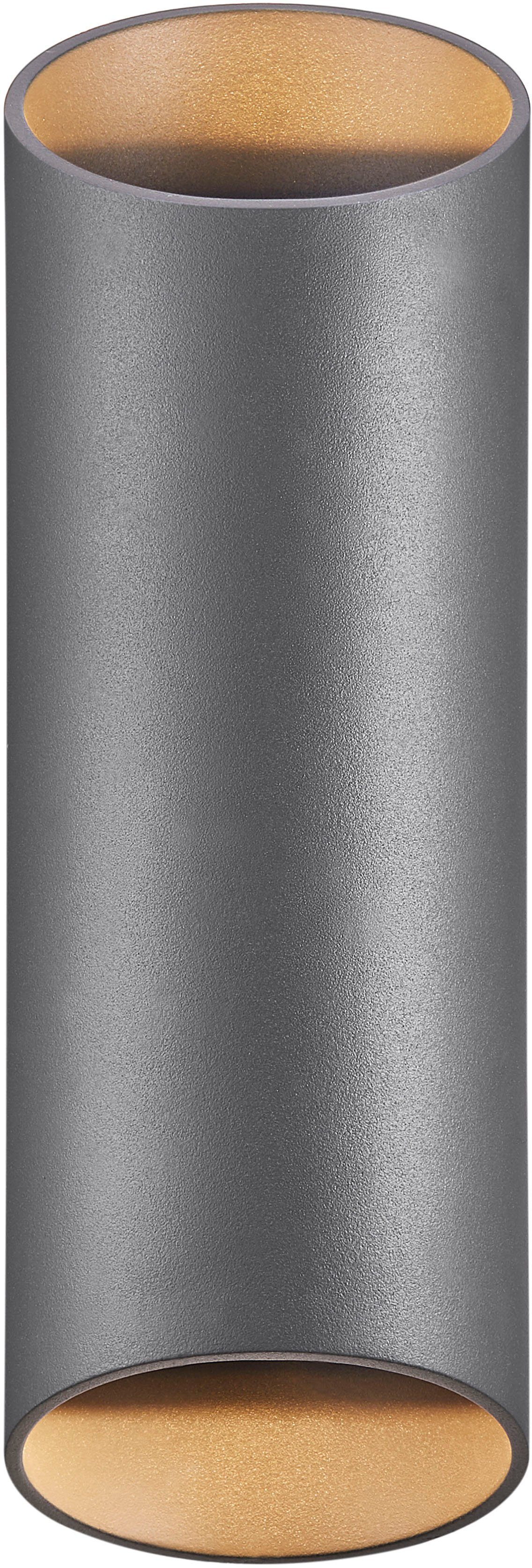 Nordlux Wandlamp voor buiten Nico Round Licht zowel naar boven als beneden, aluminiumkast (1 stuk)