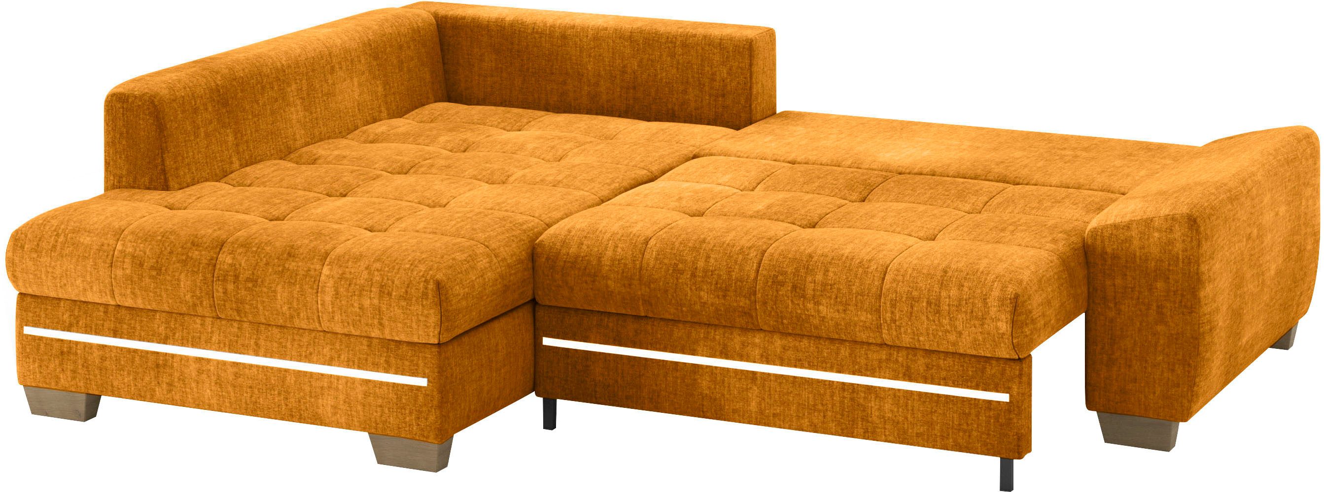 Mr. Couch Hoekbank Nikita II, L-vorm met rgb-led verlichting, optioneel met bed, bedlade, koudschuim
