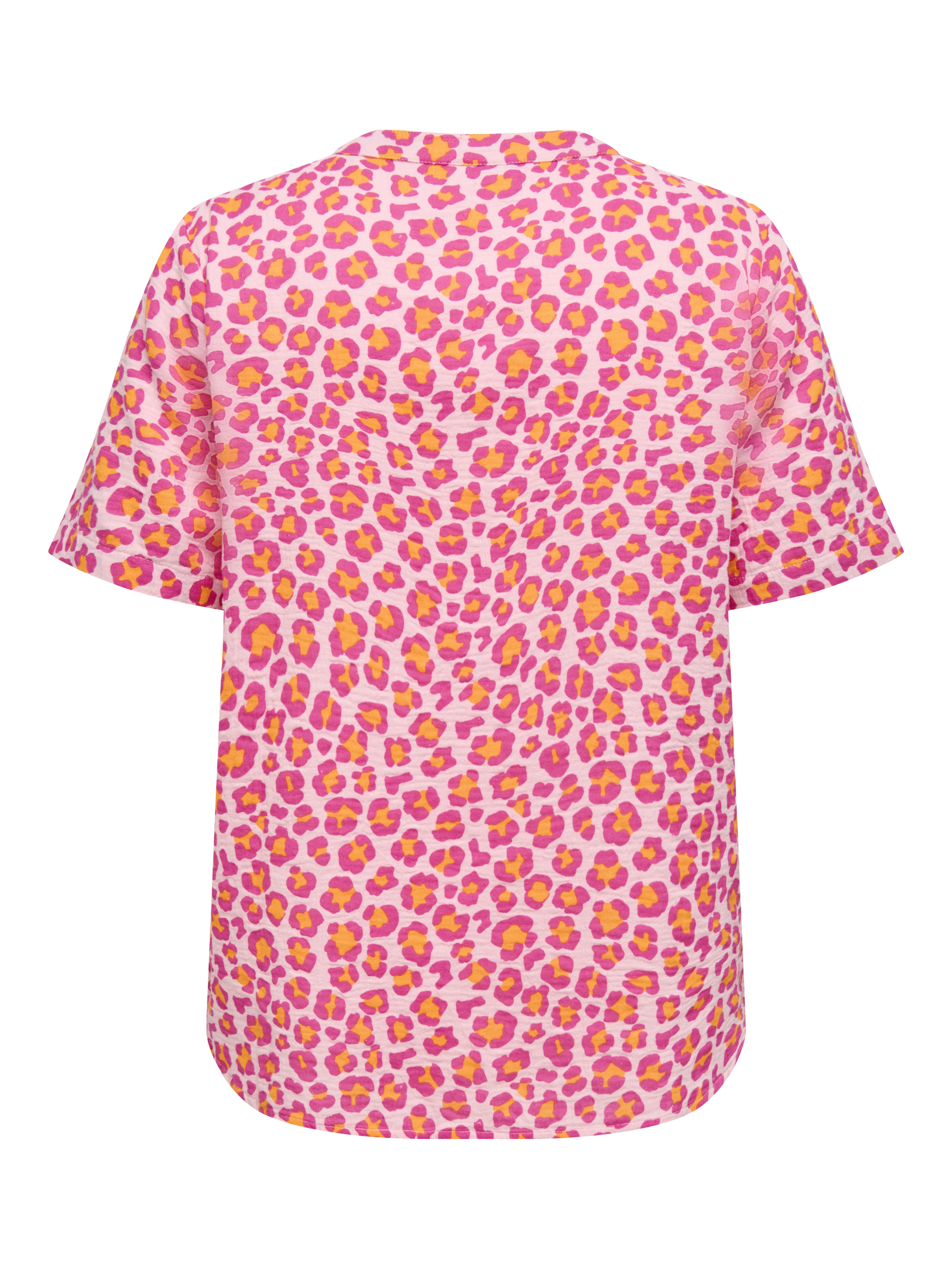 ONLY CARMAKOMA Blouse met korte mouwen CARTHYRA LIFE S/S BUTTON TOP WVN