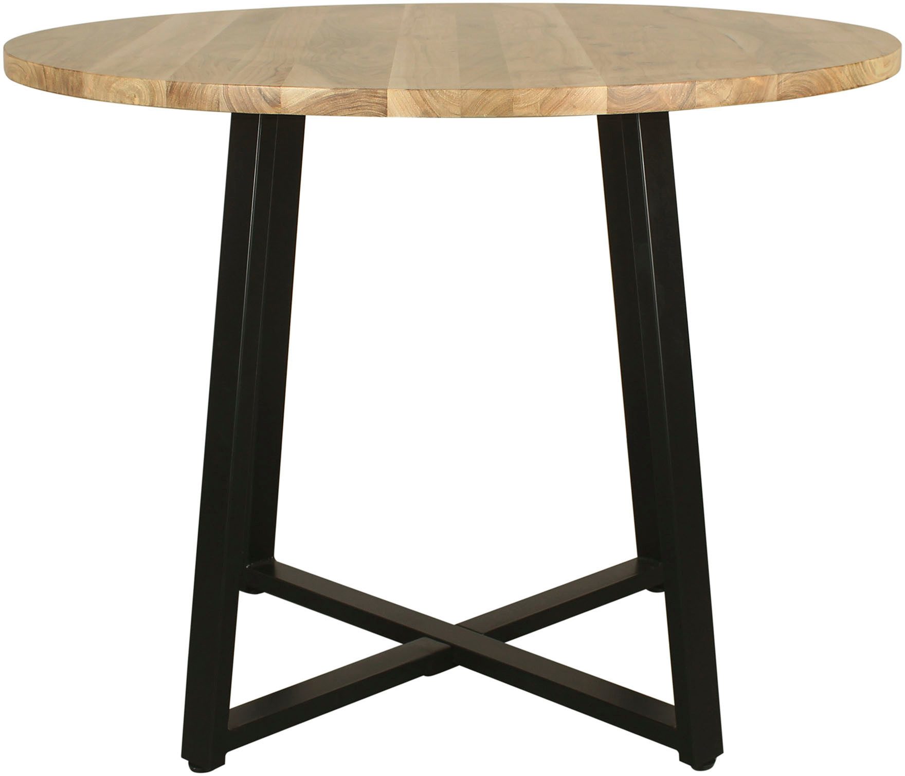 byLIVING Eettafel Arrow met 2,5 cm dikke, ronde massief houten tafelblad, d 100, h 77 cm (1 stuk)