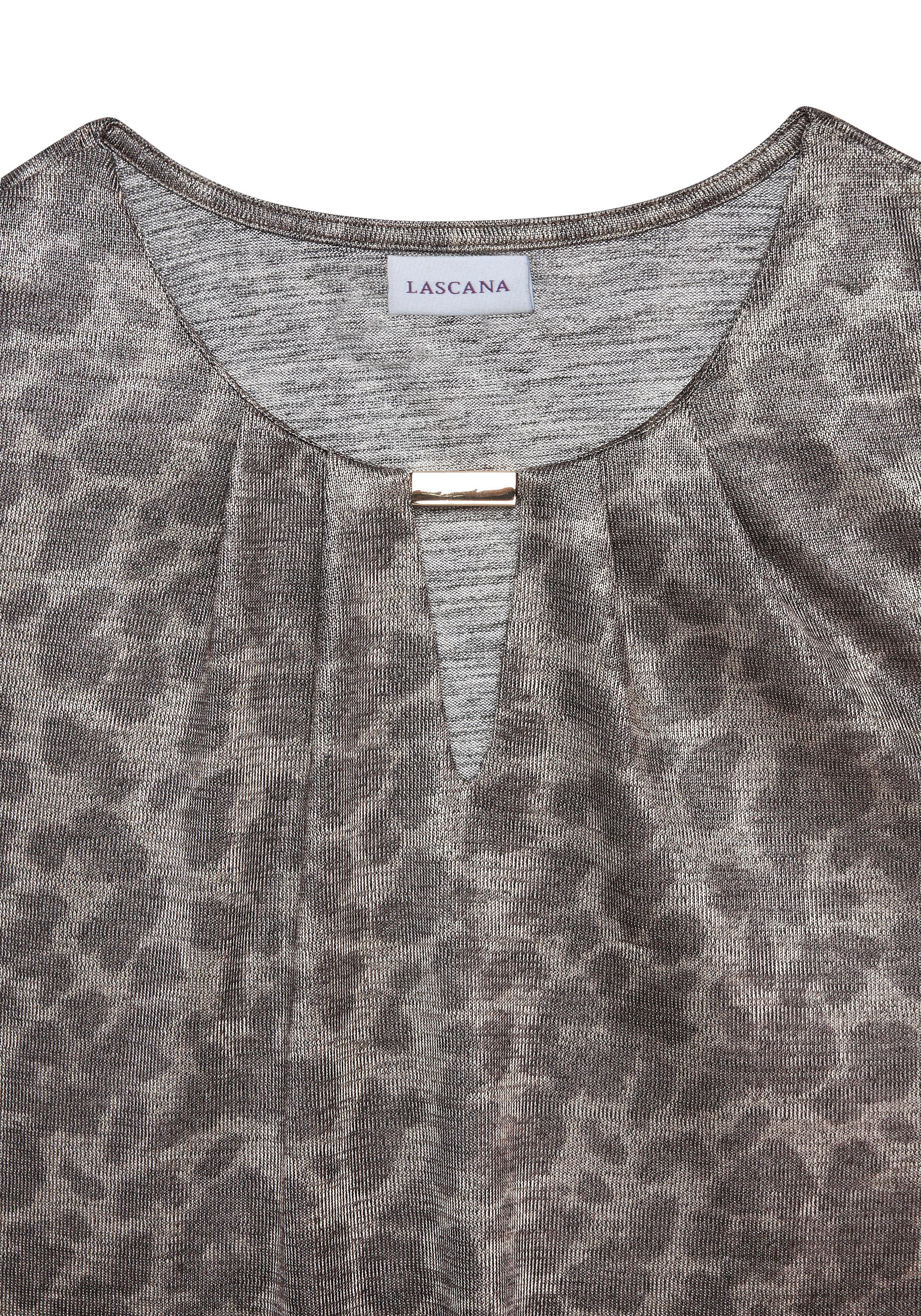 Lascana Shirt met 3 4 mouwen met dierenprint jersey shirt modieus