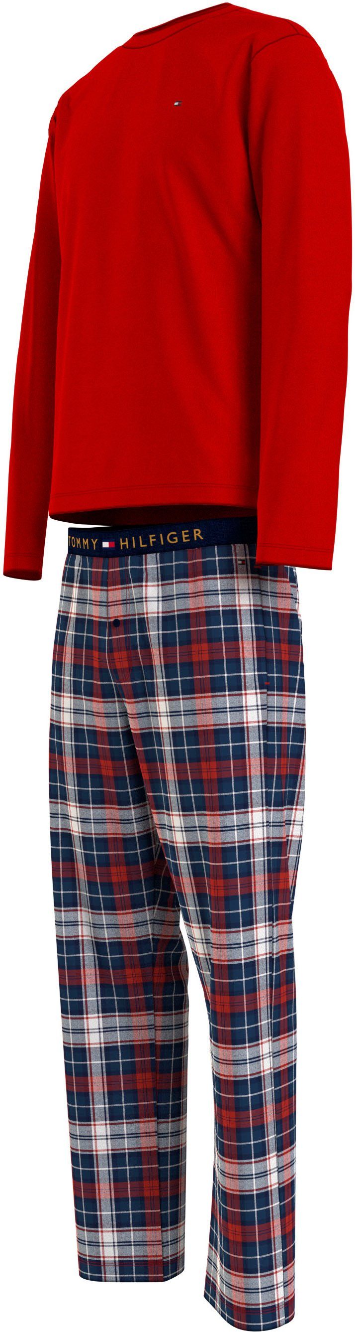 Tommy Hilfiger Underwear Pyjama LS PANT SET FLANNEL met merklabel (2-delig)