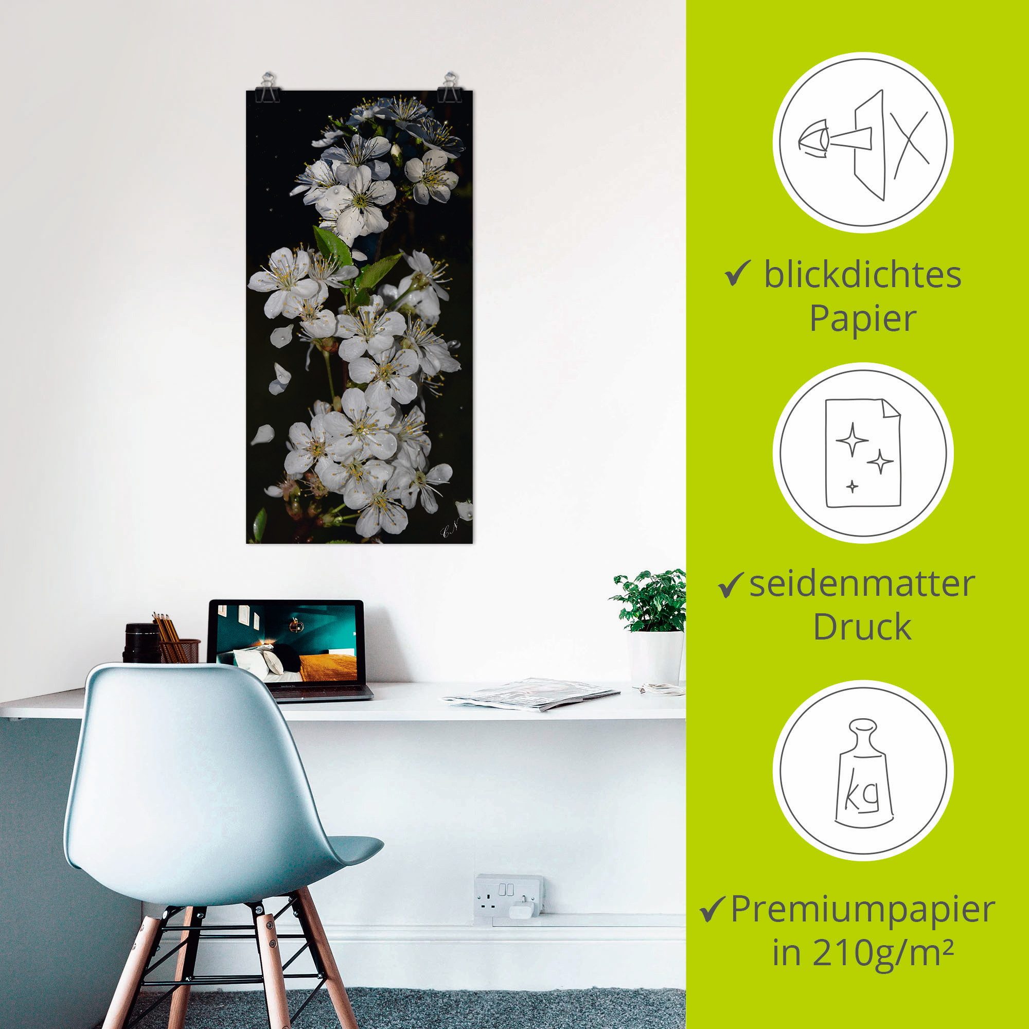 Artland Artprint Boombloesem als artprint op linnen, poster, muursticker in verschillende maten