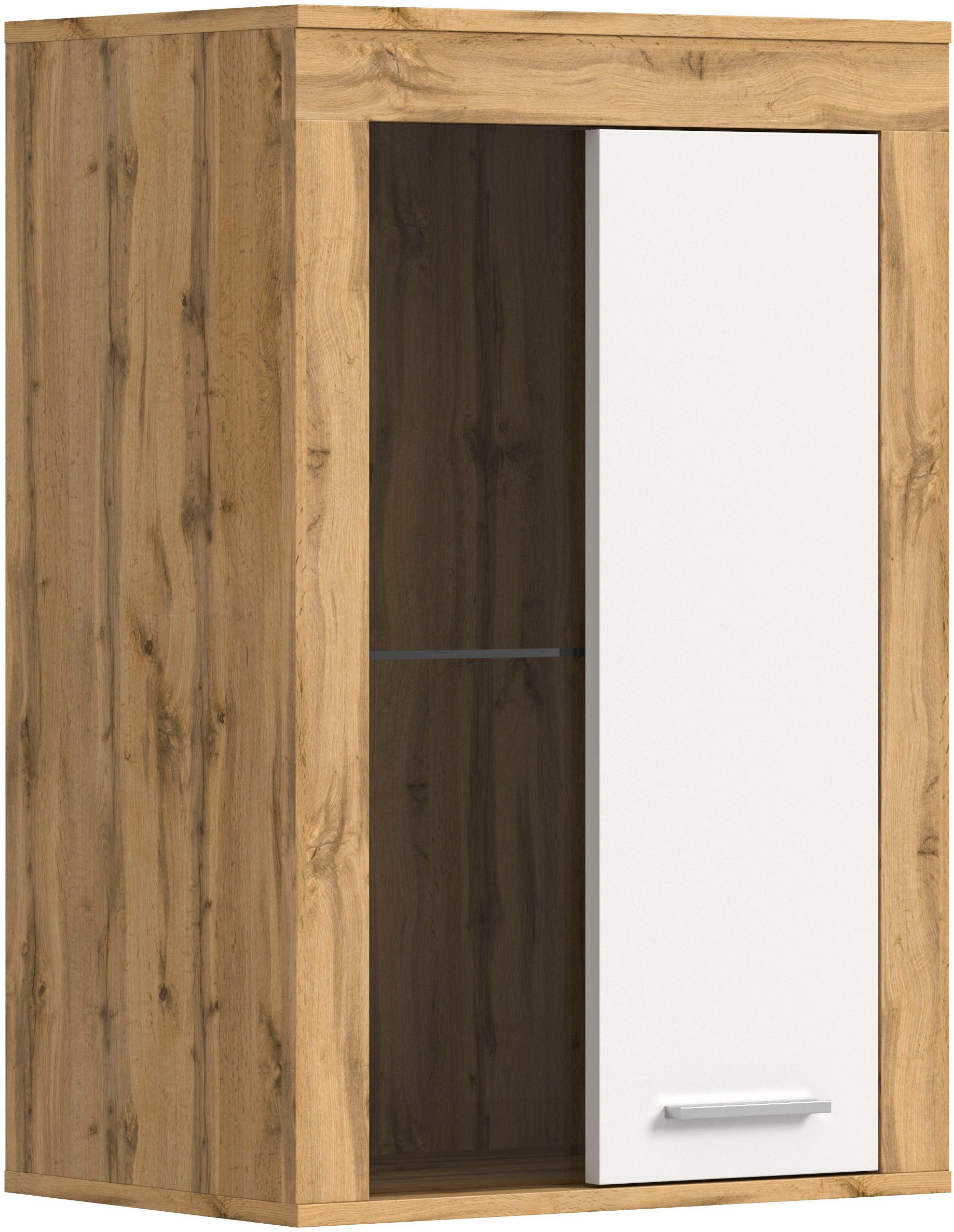 INOSIGN Vitrinekast Aosta, breedte 60 cm, staand of hangend, in verschillende kleuren Deurafdichting verwisselbaar, 1 glazen inlegvloer, hangvitrine, staande vitrine