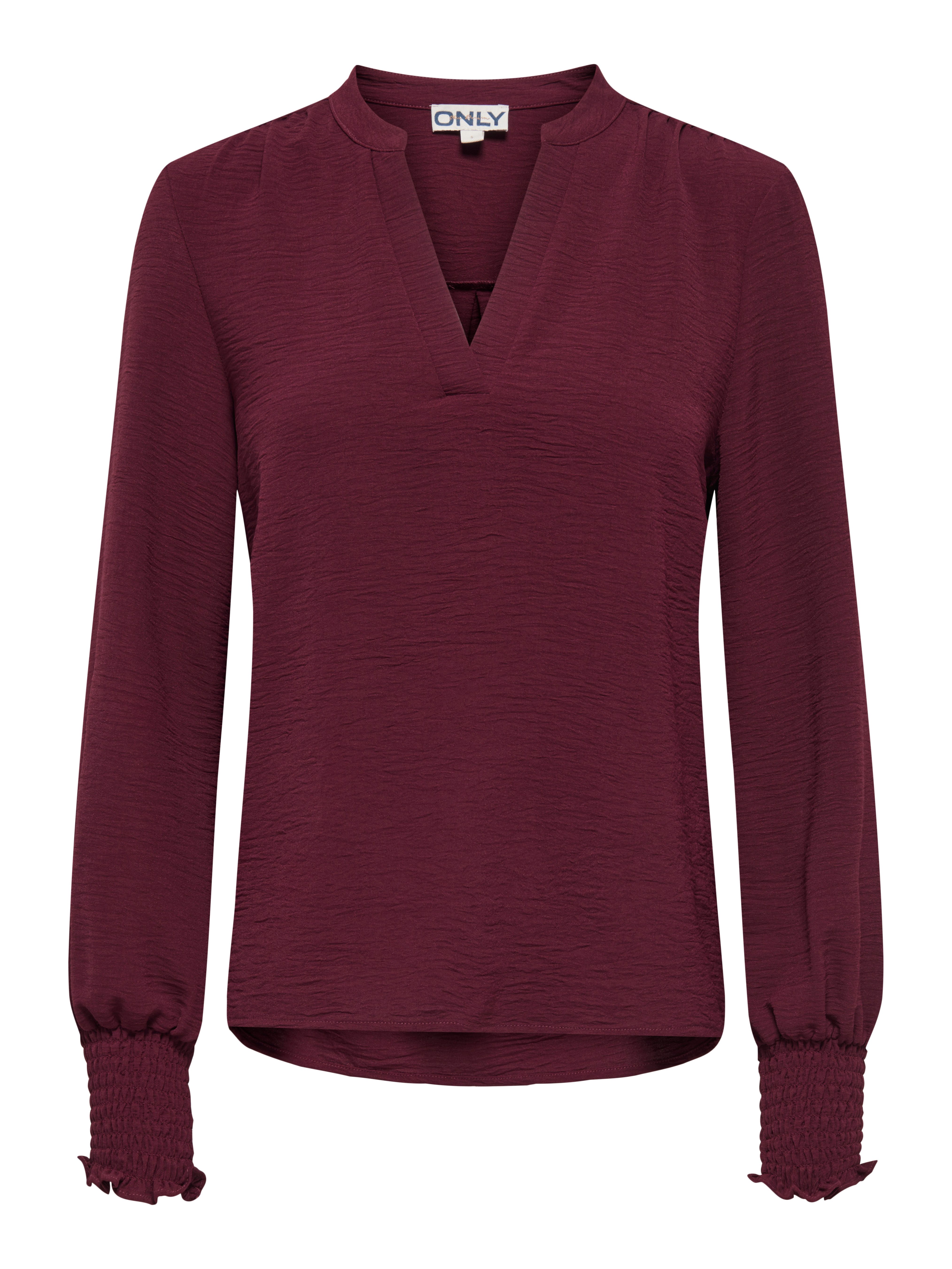 Only Shirt ONLMETTE V-NECK LS SMOCK TOP NOOS WVN