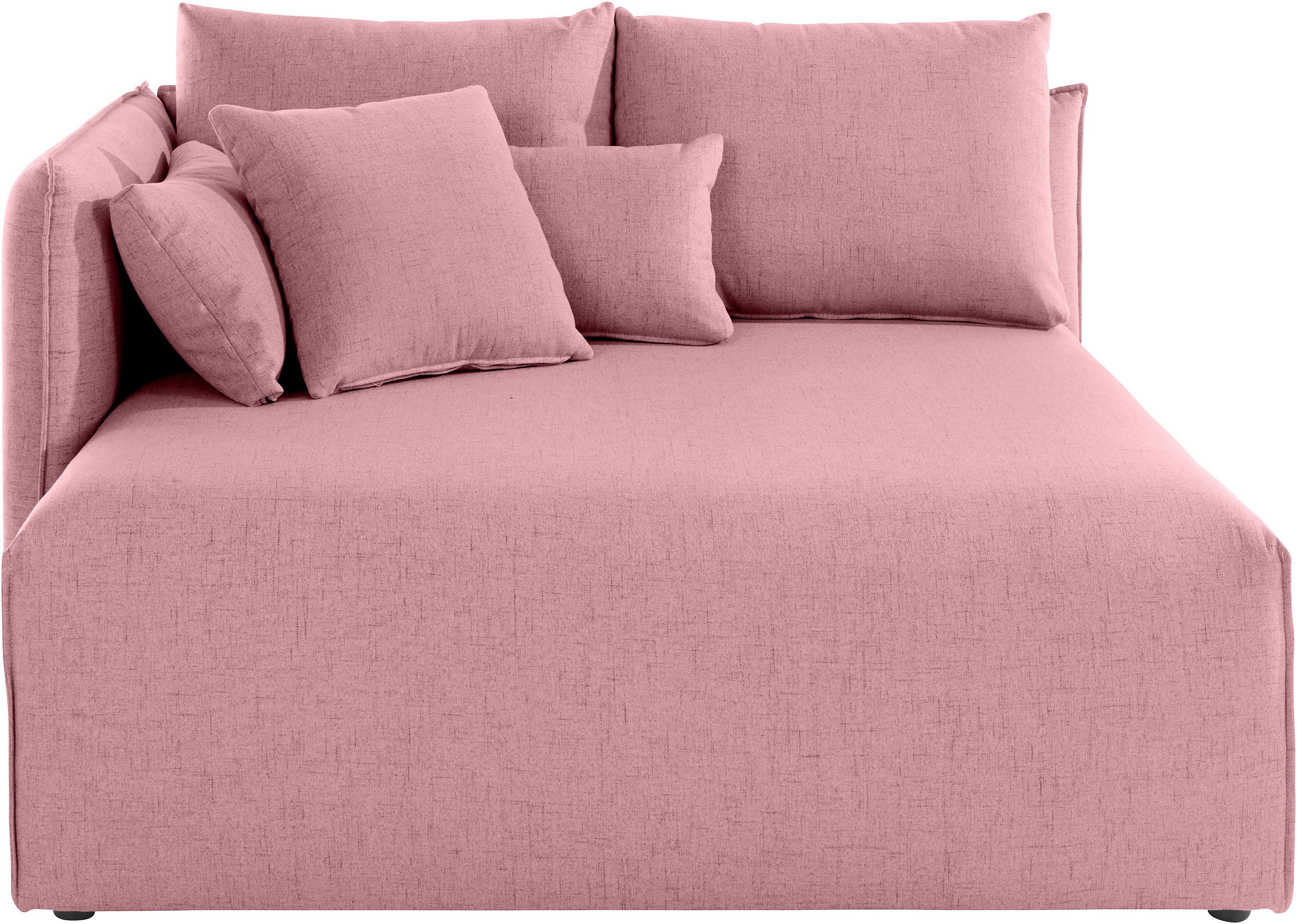 andas Ottomane Nöre korte lounge-module - zelf samenstellen, breedte 138 cm, diepte 128 cm