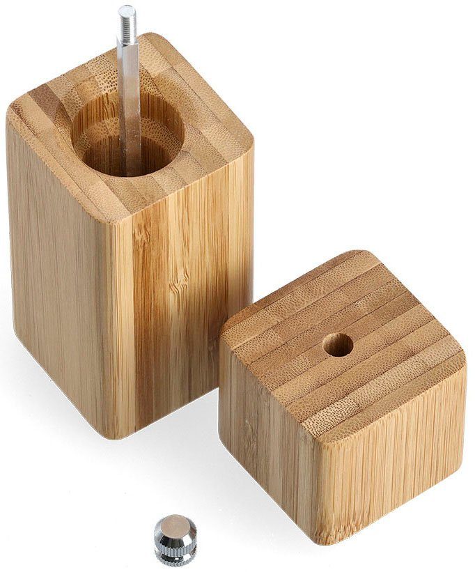Zeller Present Peper- en zoutmolen Bamboe, keramisch maalwerk (2 stuks)