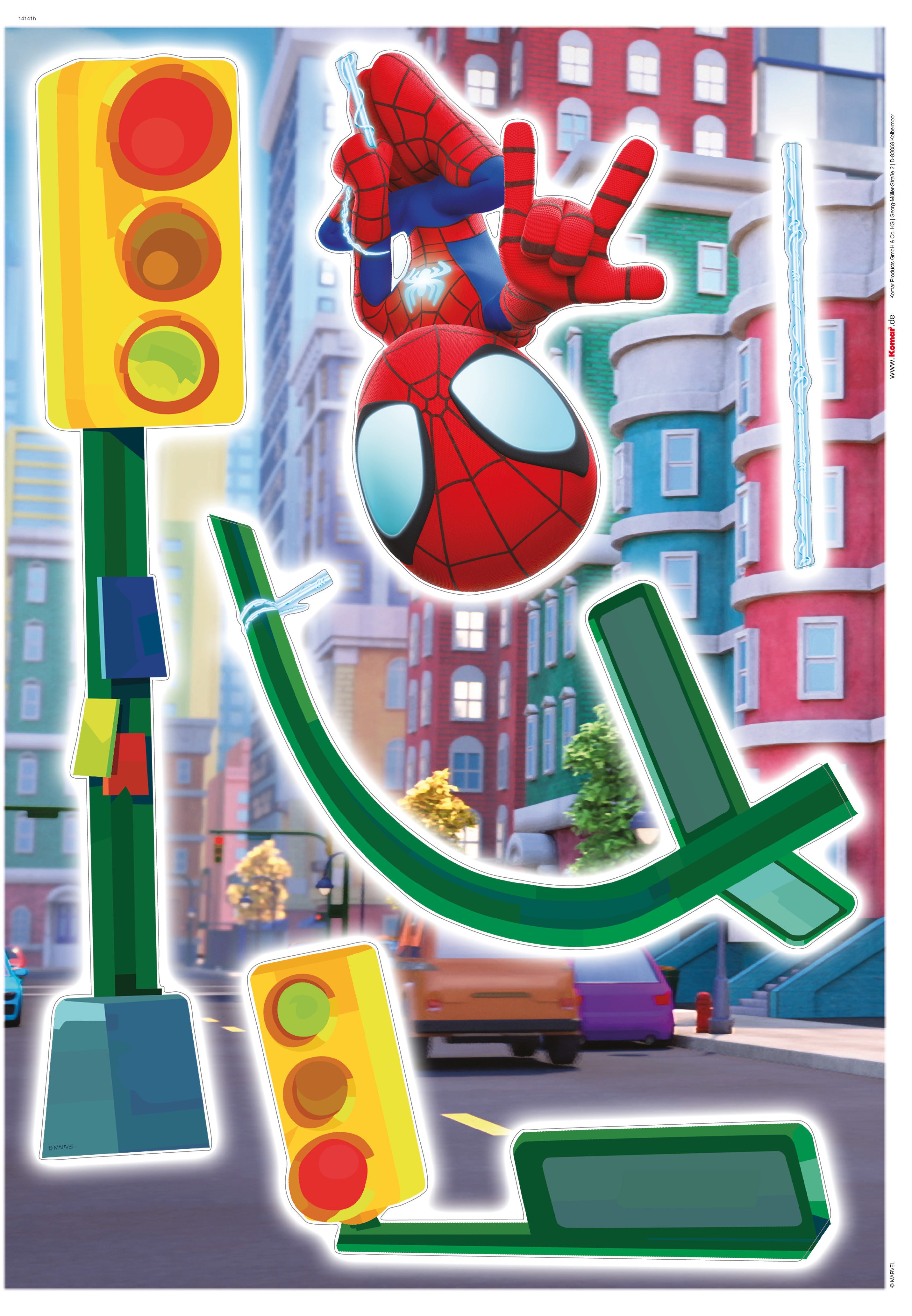 Komar Wandfolie Spidey and His Amazing Friends Lamp Swing - afm. 50 x 70 cm (5-delig)