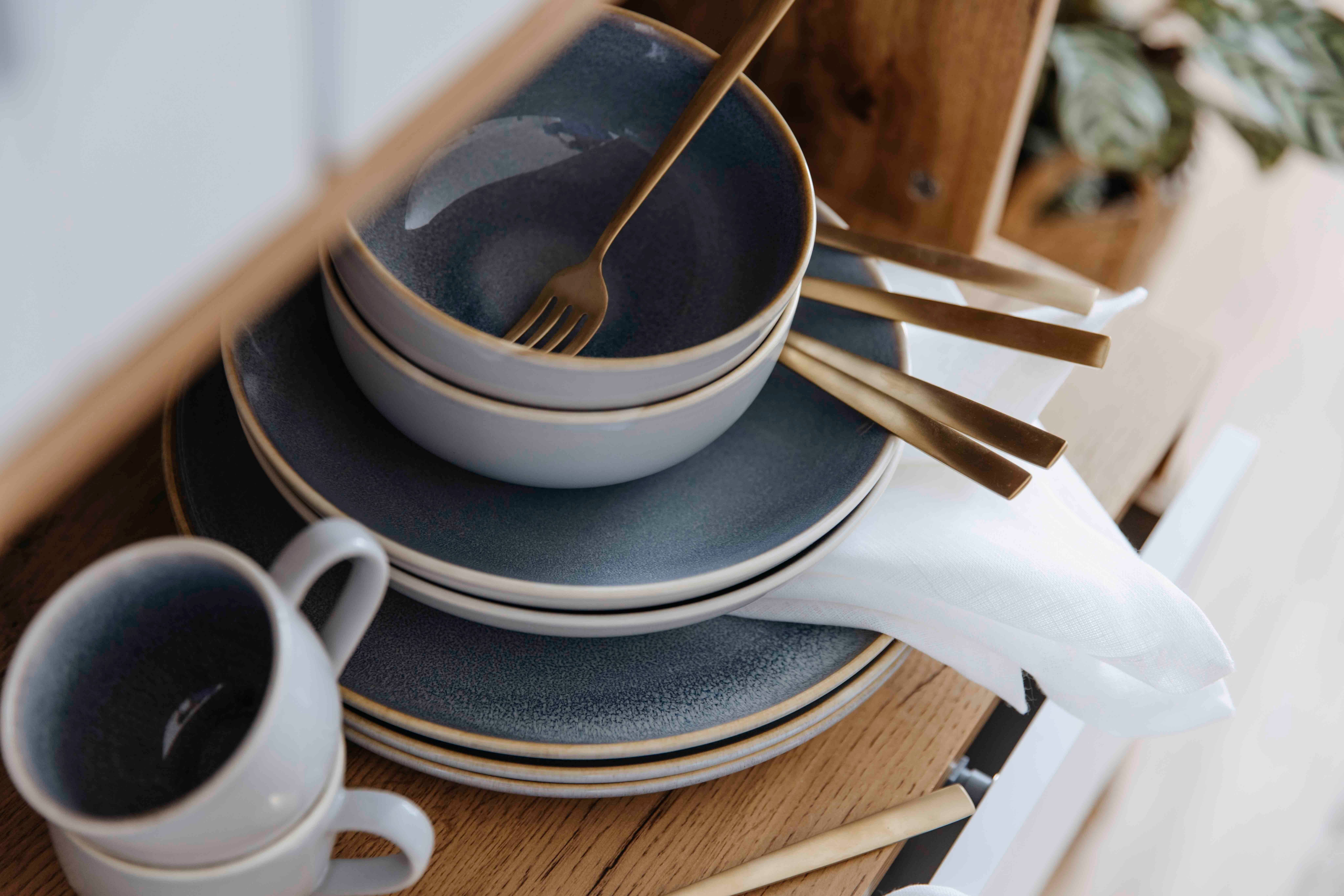 Ritzenhoff & Breker Combi-servies Serviesset, servies Skagen Stone Reactief glazuur, 12 delen, voor 4 personen (set, 12-delig)