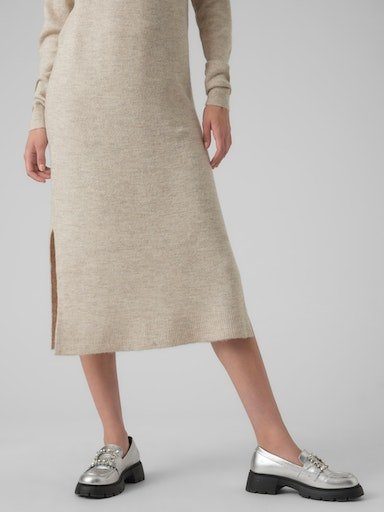 Vero Moda Gebreide jurk VMLEFILE LS BOATNECK CALF DRESS NOOS