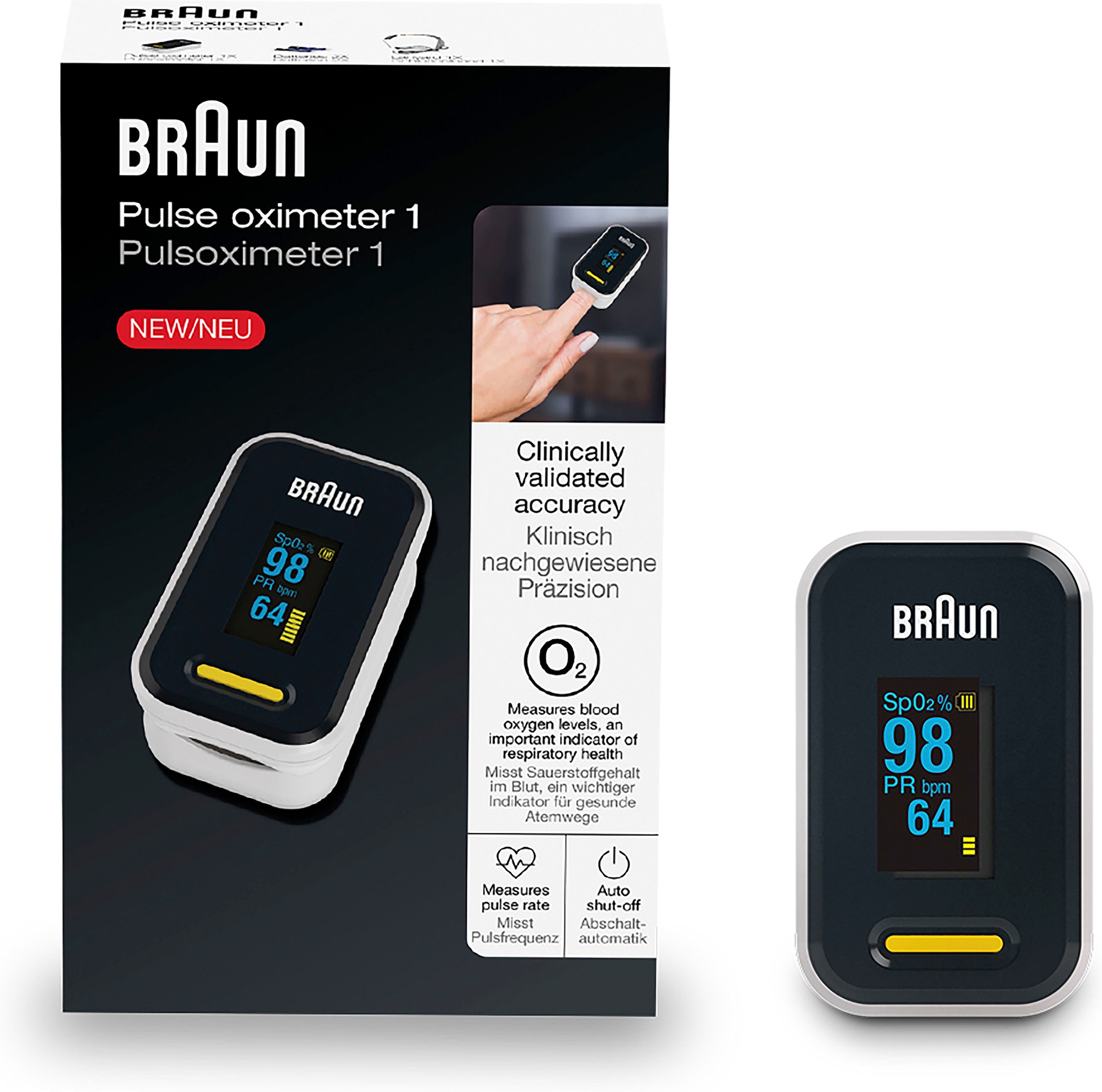 Braun Saturatiemeter 1- YK-81CEU Simpel design - roterende display met achtergrondverlichting