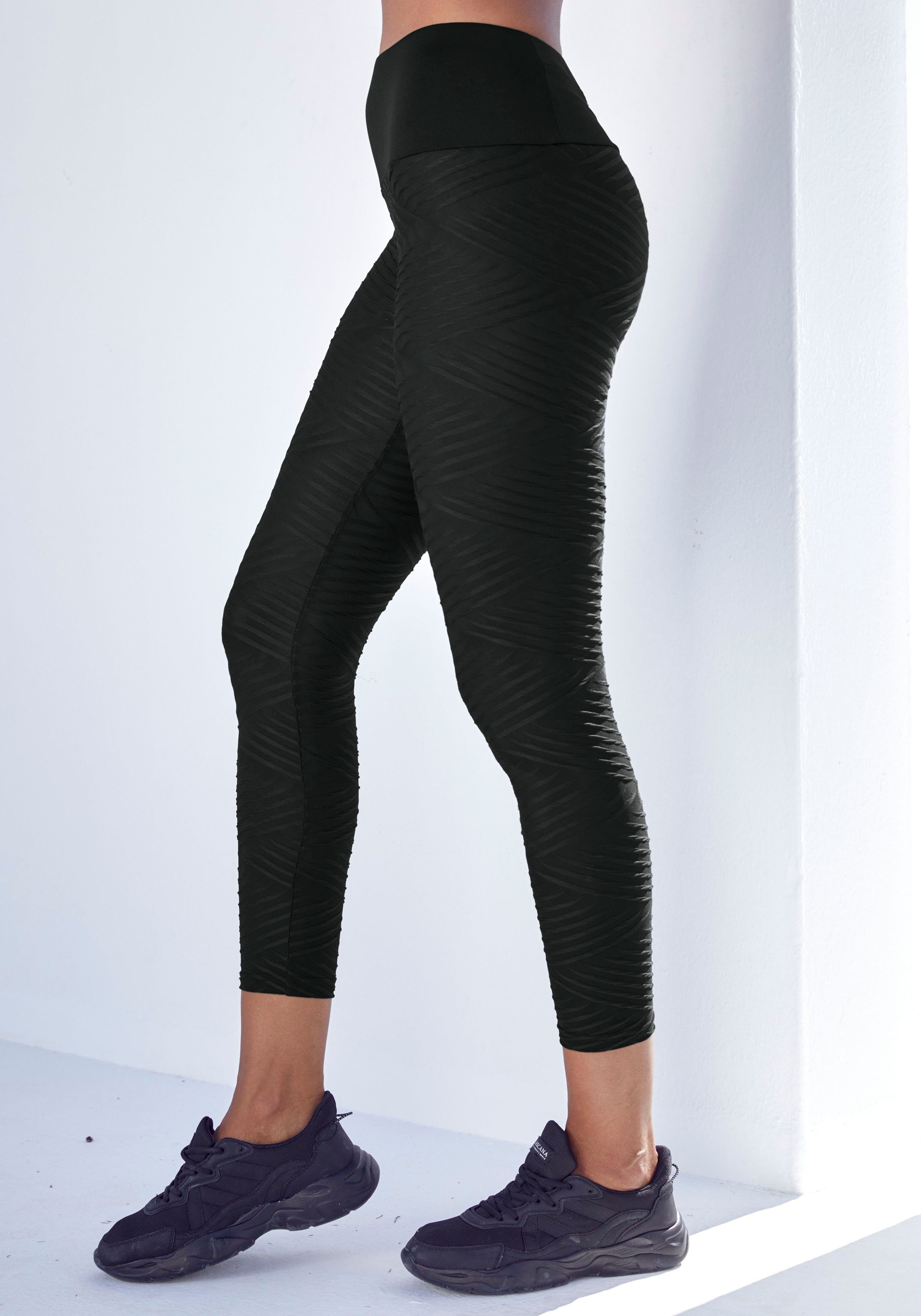 active by Lascana Legging -Sportleggings Sportleggings met 3D-structuur