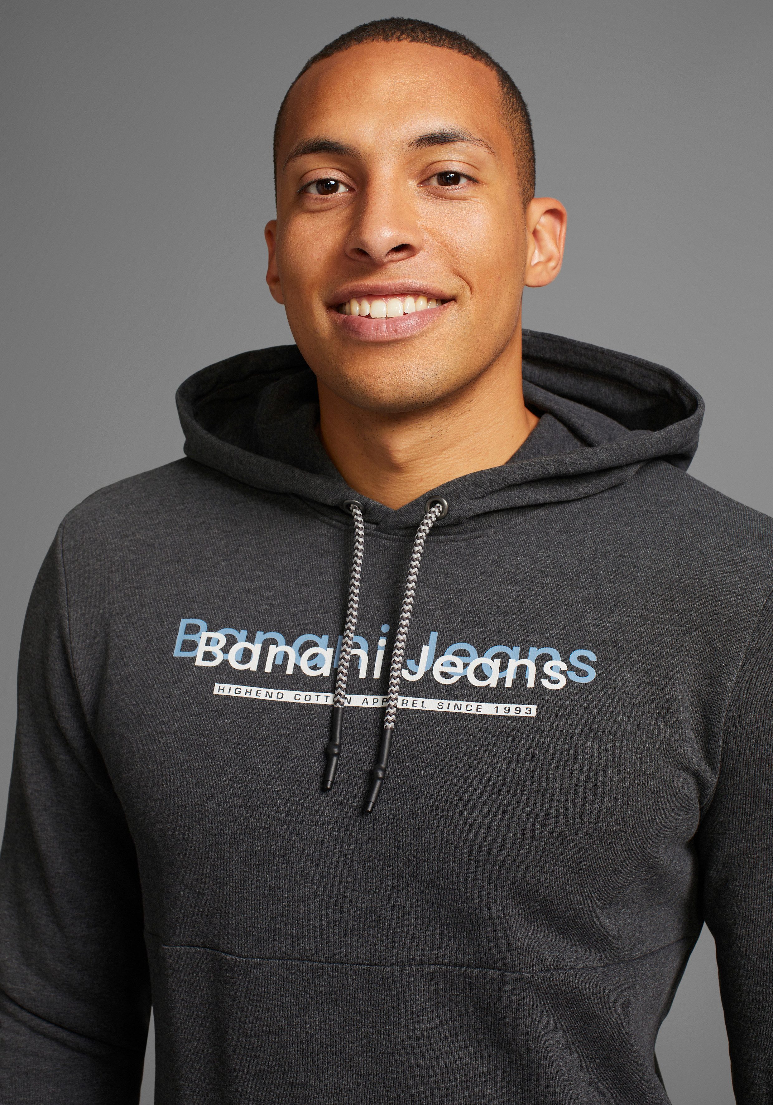 Bruno Banani Hoodie met een moderne print - nieuwe collectie